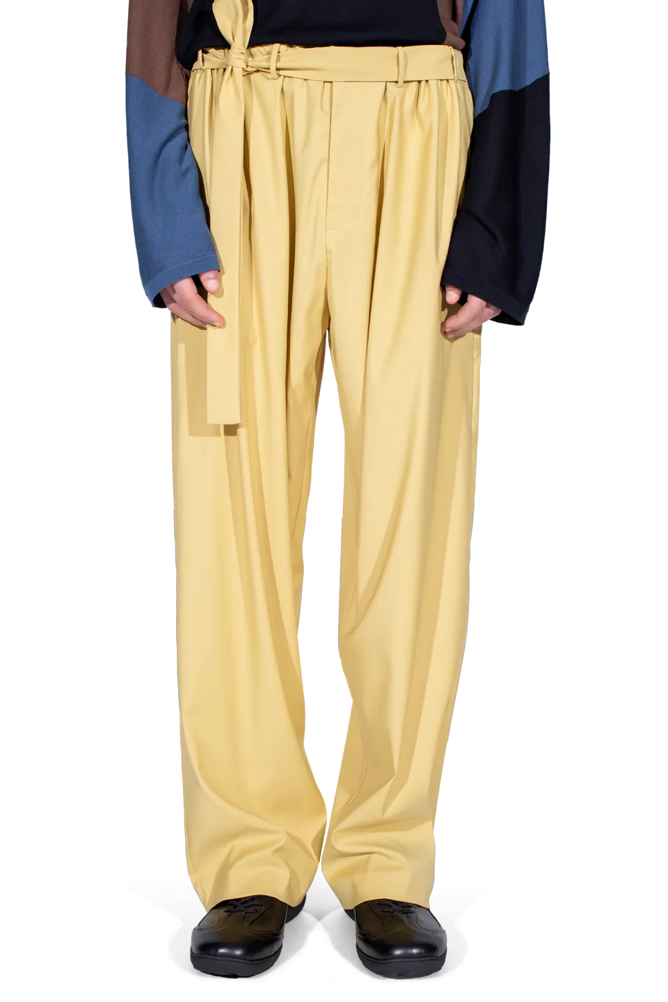 Kiko Kostadinov Bottoms LAAN Gathered Trousers pantalon Mimosa en laine