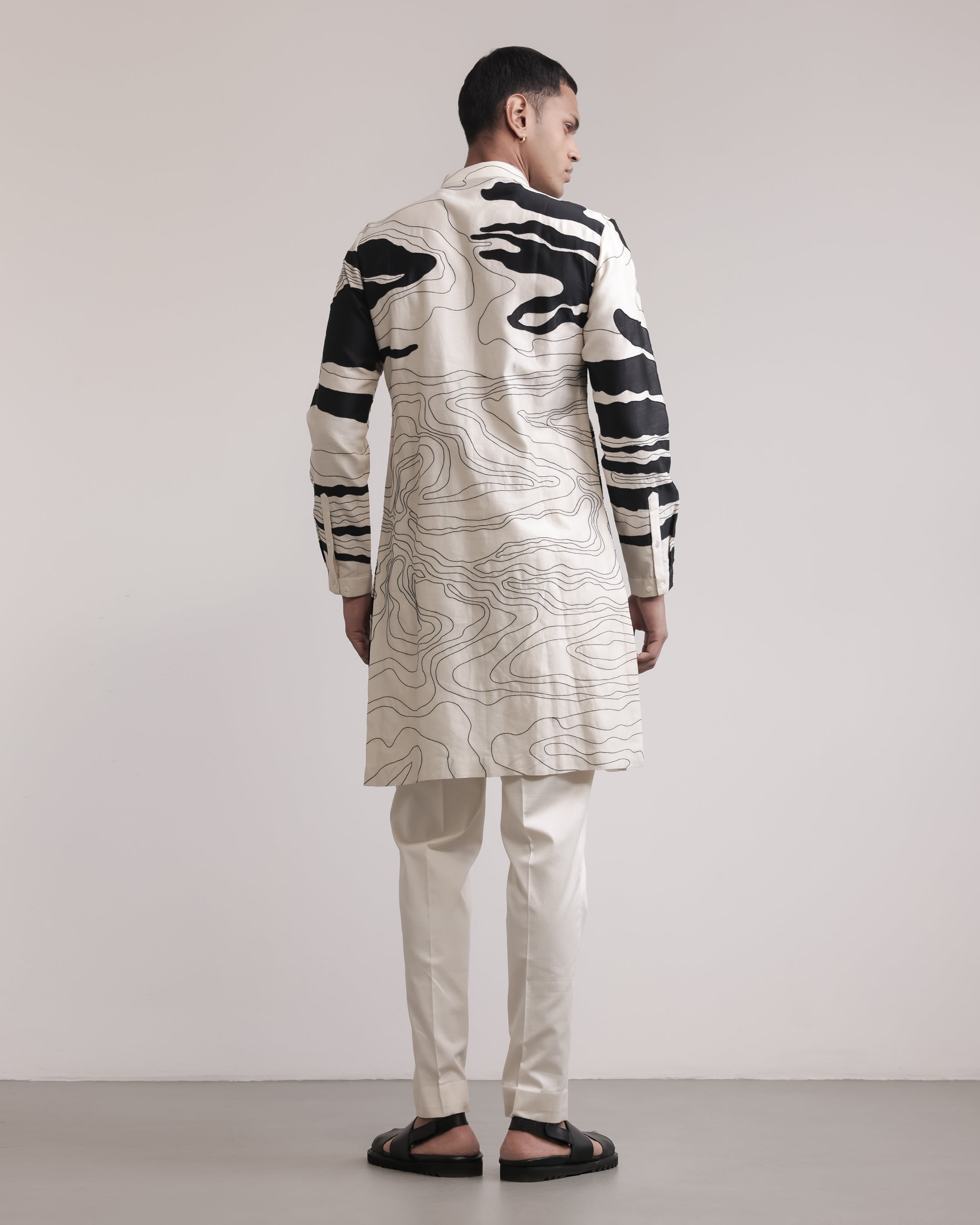 COUNTRYMADE Kurtas Pathway Applique Kurta Set ensemble kurta en soie Chanderi