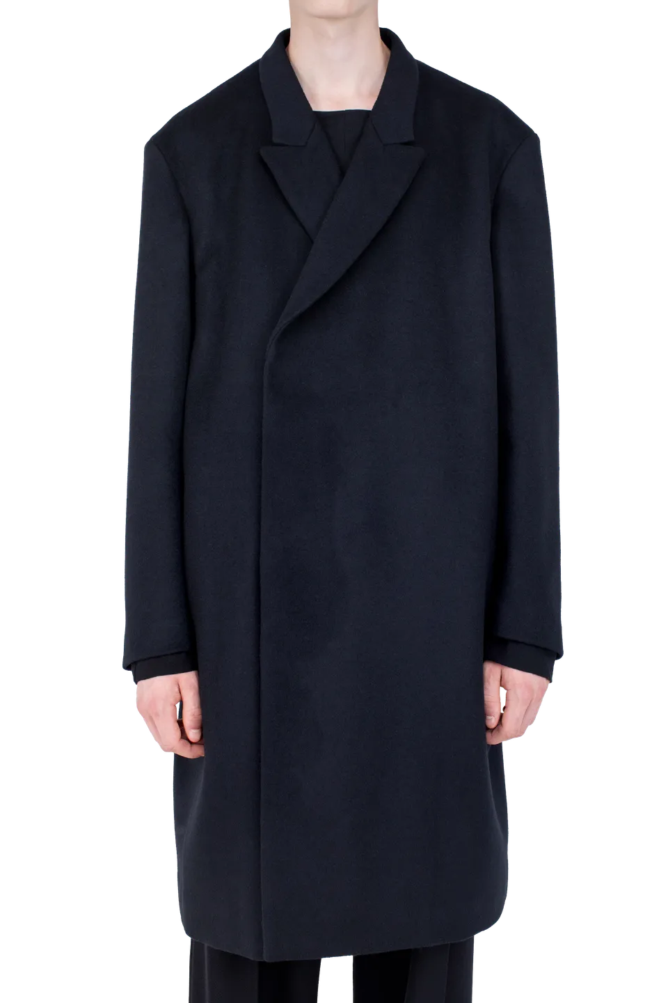 Kiko Kostadinov Outerwear EPELDE Overcoat manteau noir en laine