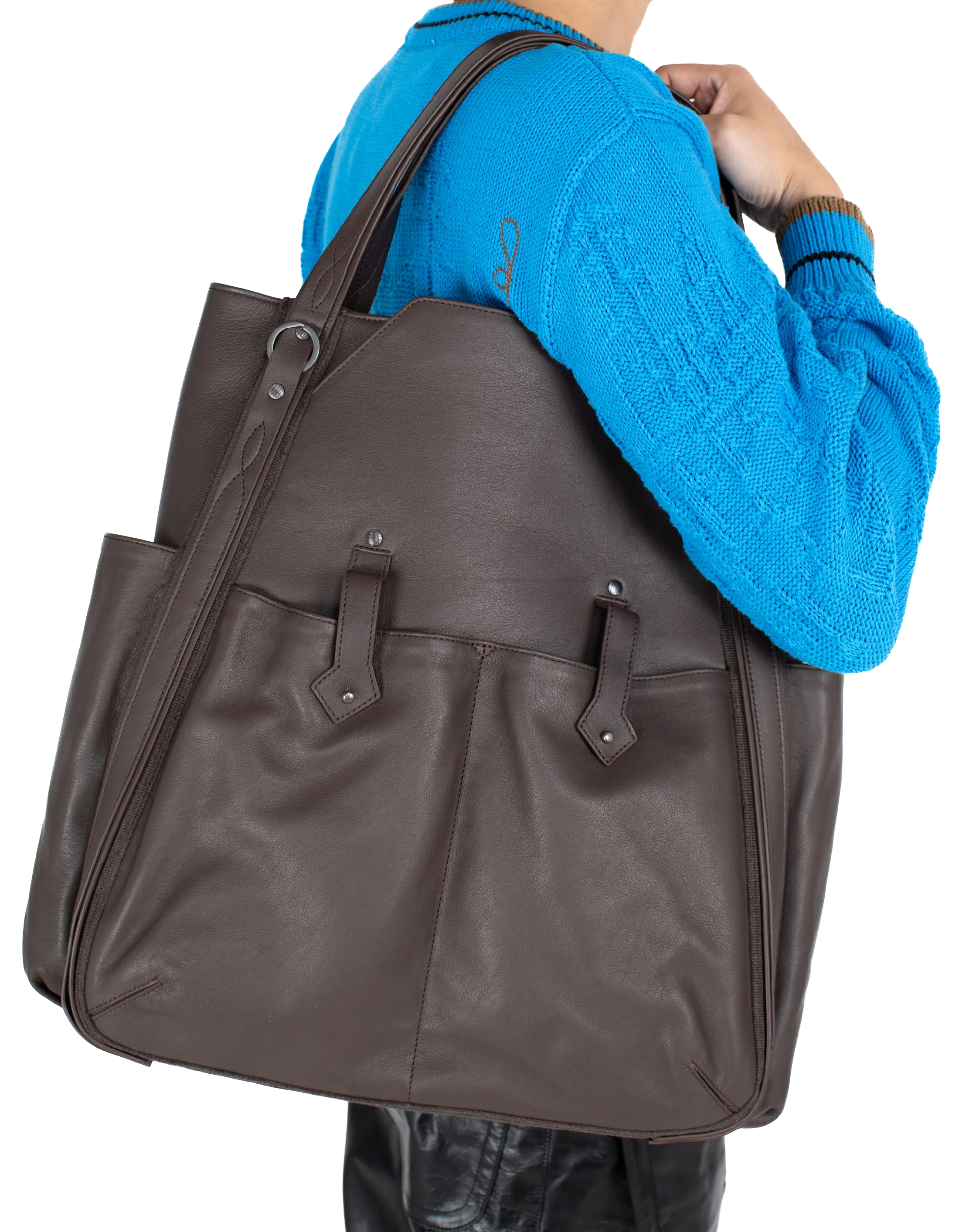 Kiko Kostadinov Bags INEX Tote Bag sac cabas Chocolate cuir nappa
