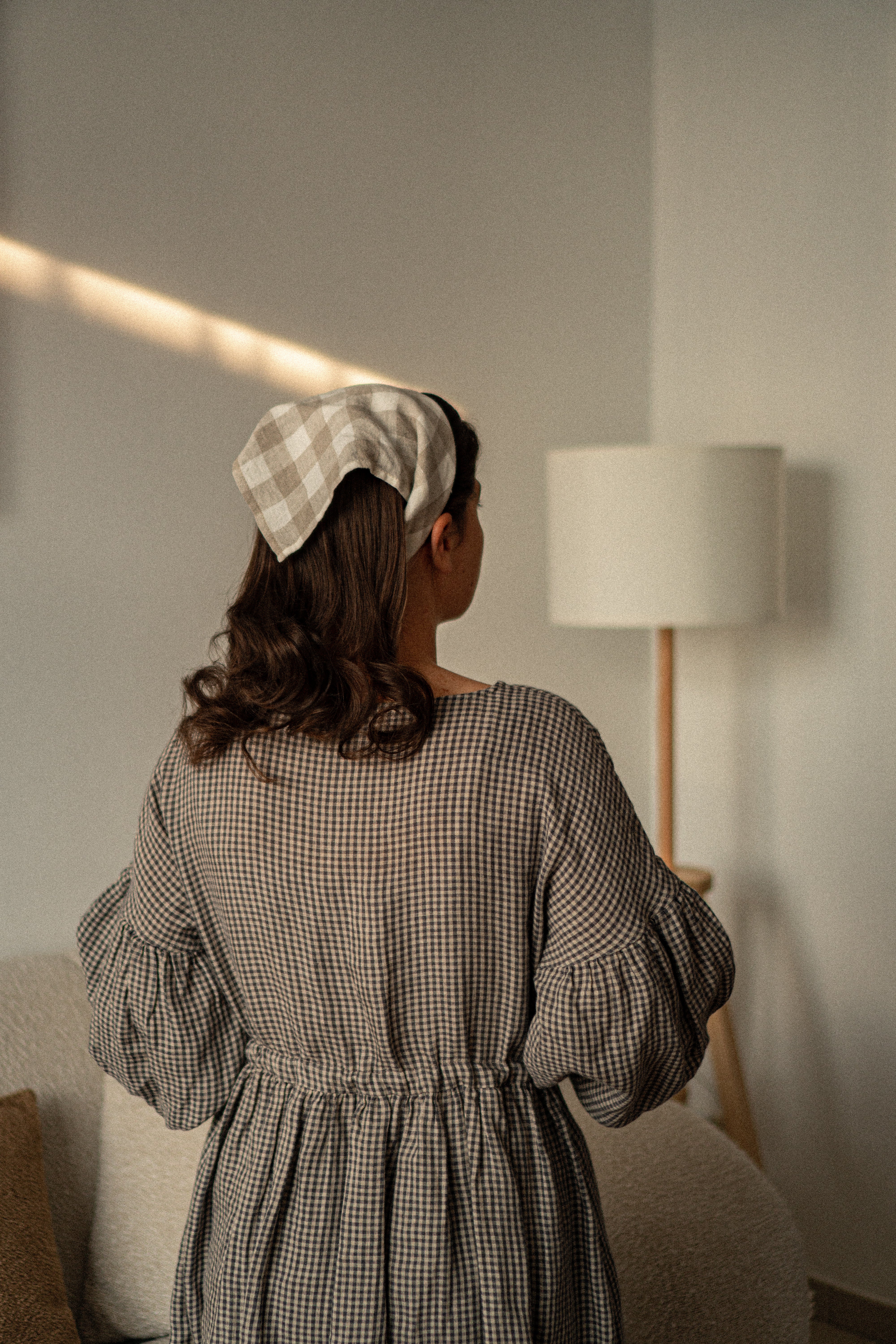 Laumė linen Linen Accessories foulard en lin carré 50 × 50 cm naturel