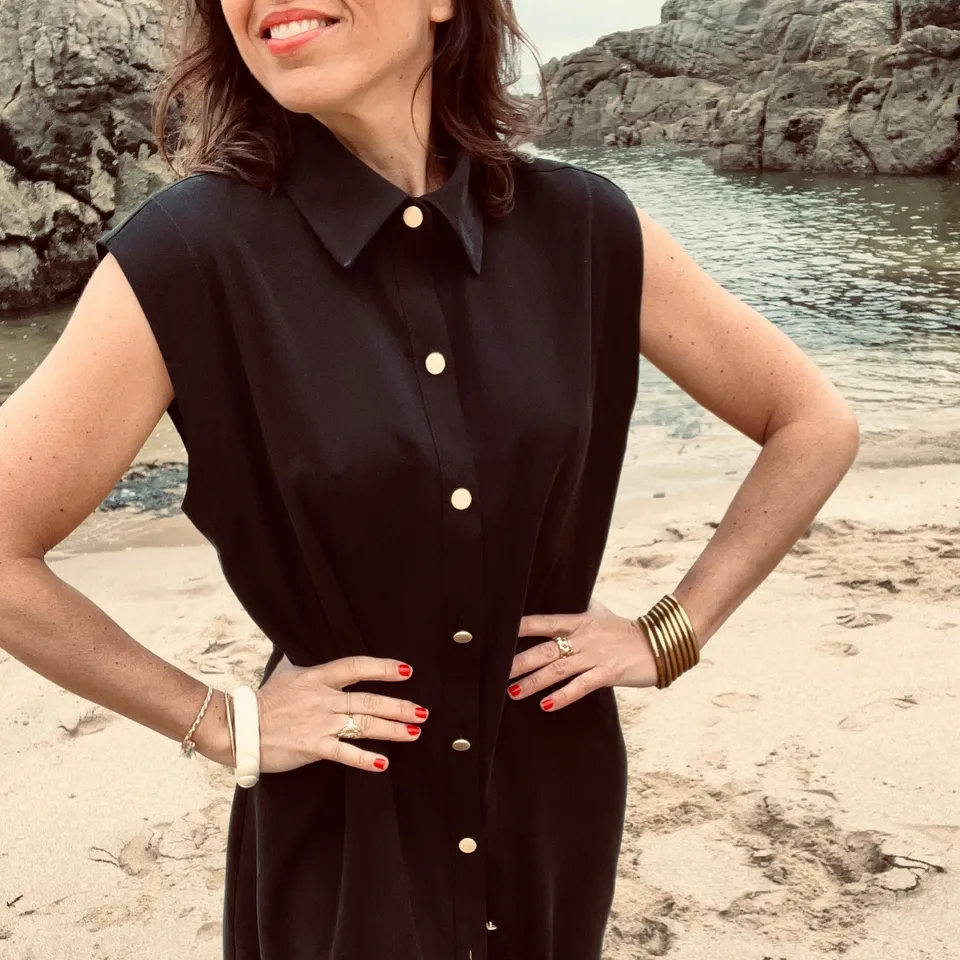 PANTRUCHE Robes PÉNÉLOPE robe longue noire sans manches XS à L