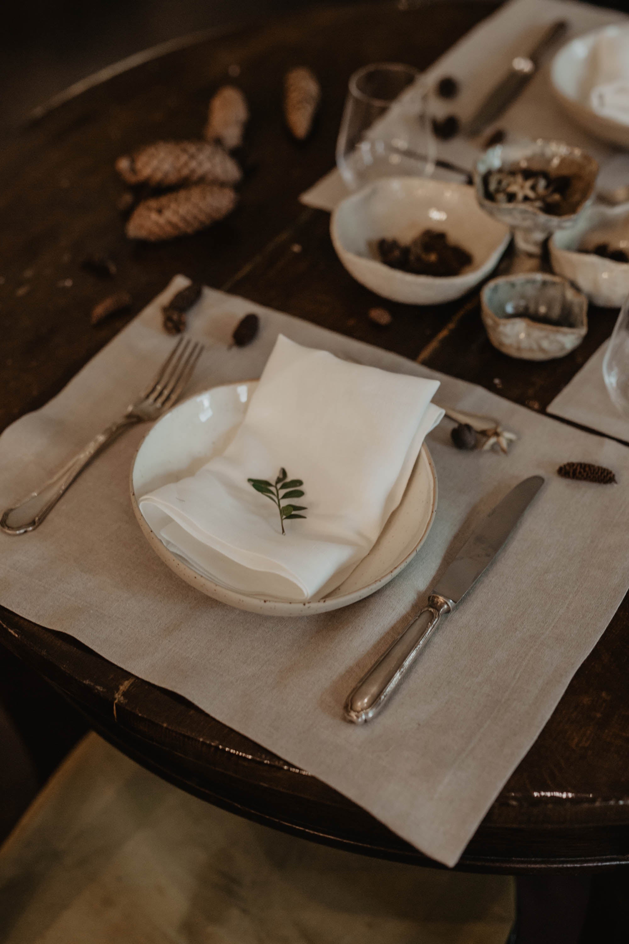 Laumė linen Home Edit set de table en lin naturel, lot de 2