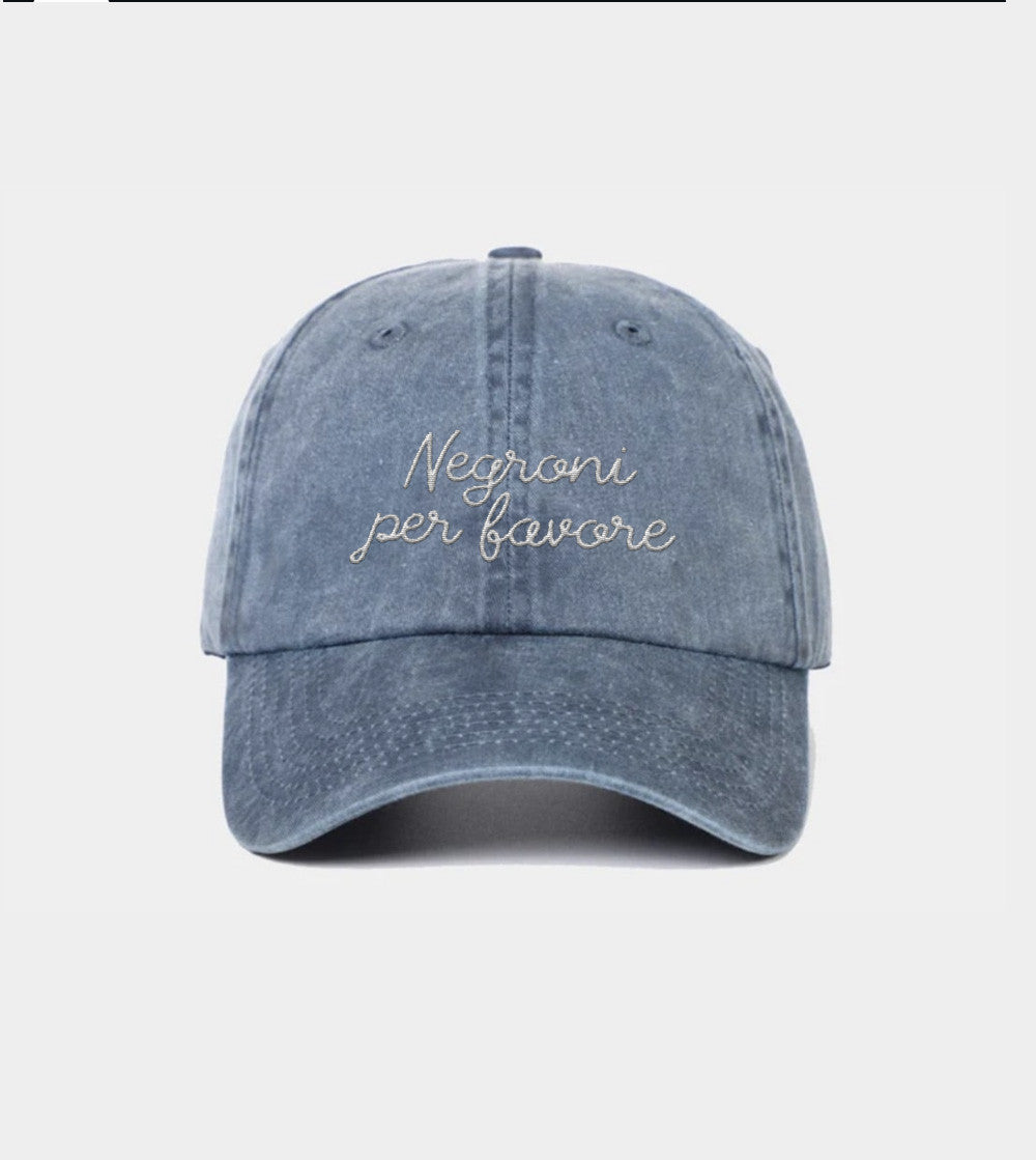 Juste Un T-shirt Casquettes Negroni per Favore casquette brodée rouge vintage