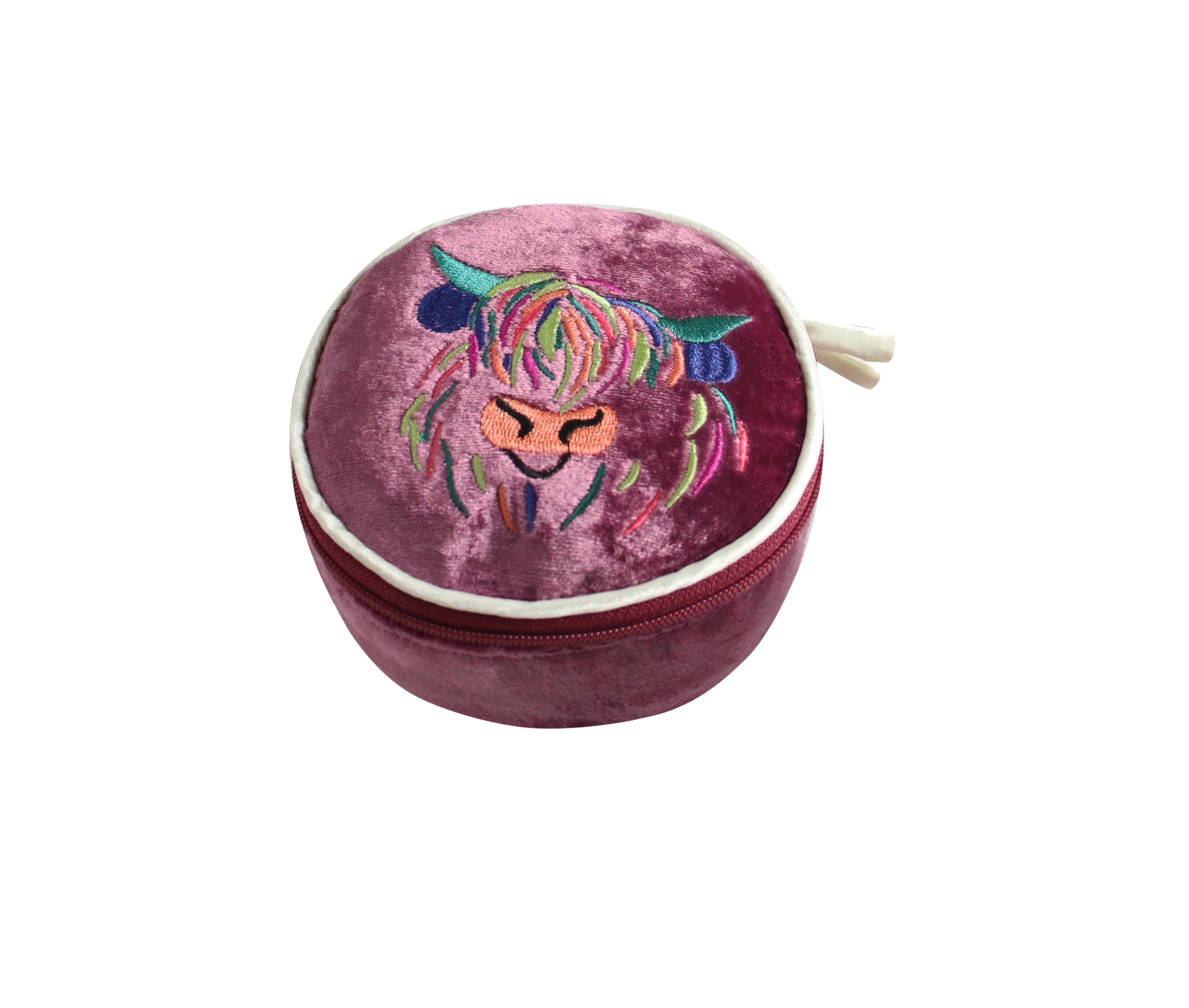 Sacs et pochettes Bourse à bijoux brodée en velours vache 10 cm