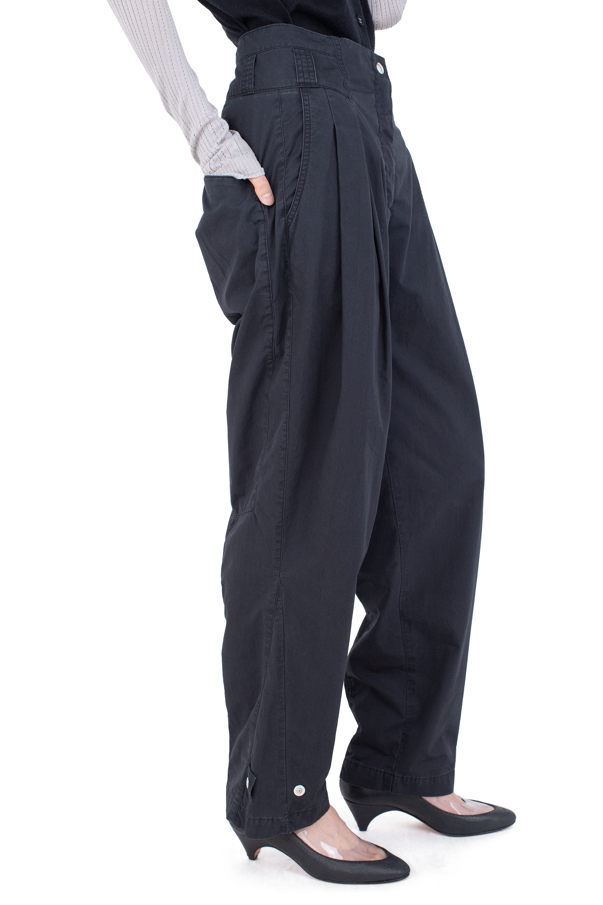 Kiko Kostadinov Bottoms PEREGRINE Trouser pantalon Stone Washed Charcoal coton
