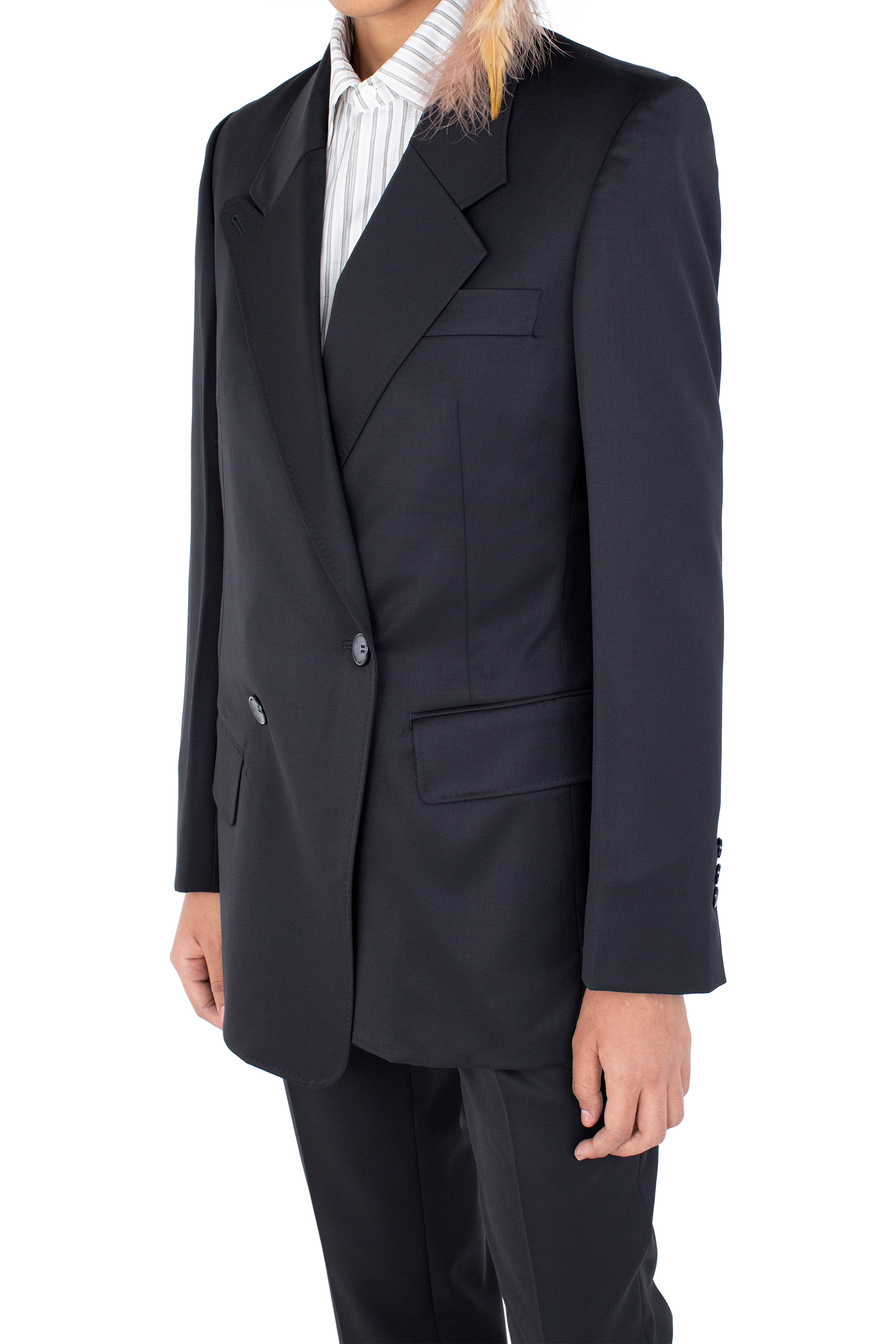 Kiko Kostadinov Outerwear EGRET Tailored Jacket veste Jet Black 34-42 laine