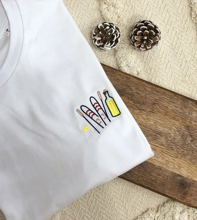 Juste Un T-shirt T-shirts Brodés Ski & Génépi T-shirt brodé