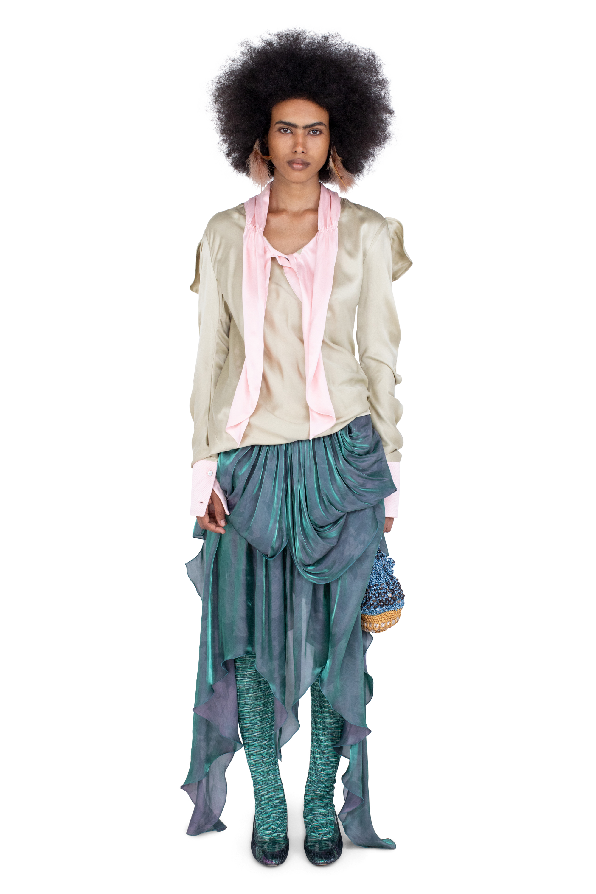 Kiko Kostadinov Tops EVELYN Blouse blouse Pebble en soie