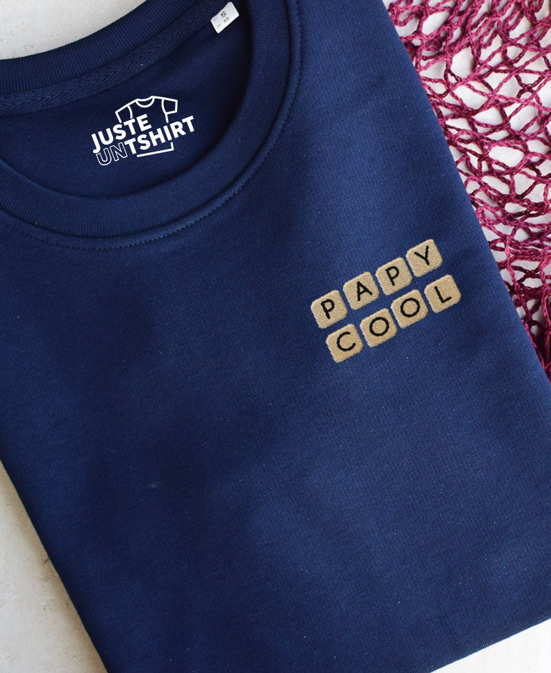 Juste Un T-shirt Sweats Brodés Papy Cool sweat brodé