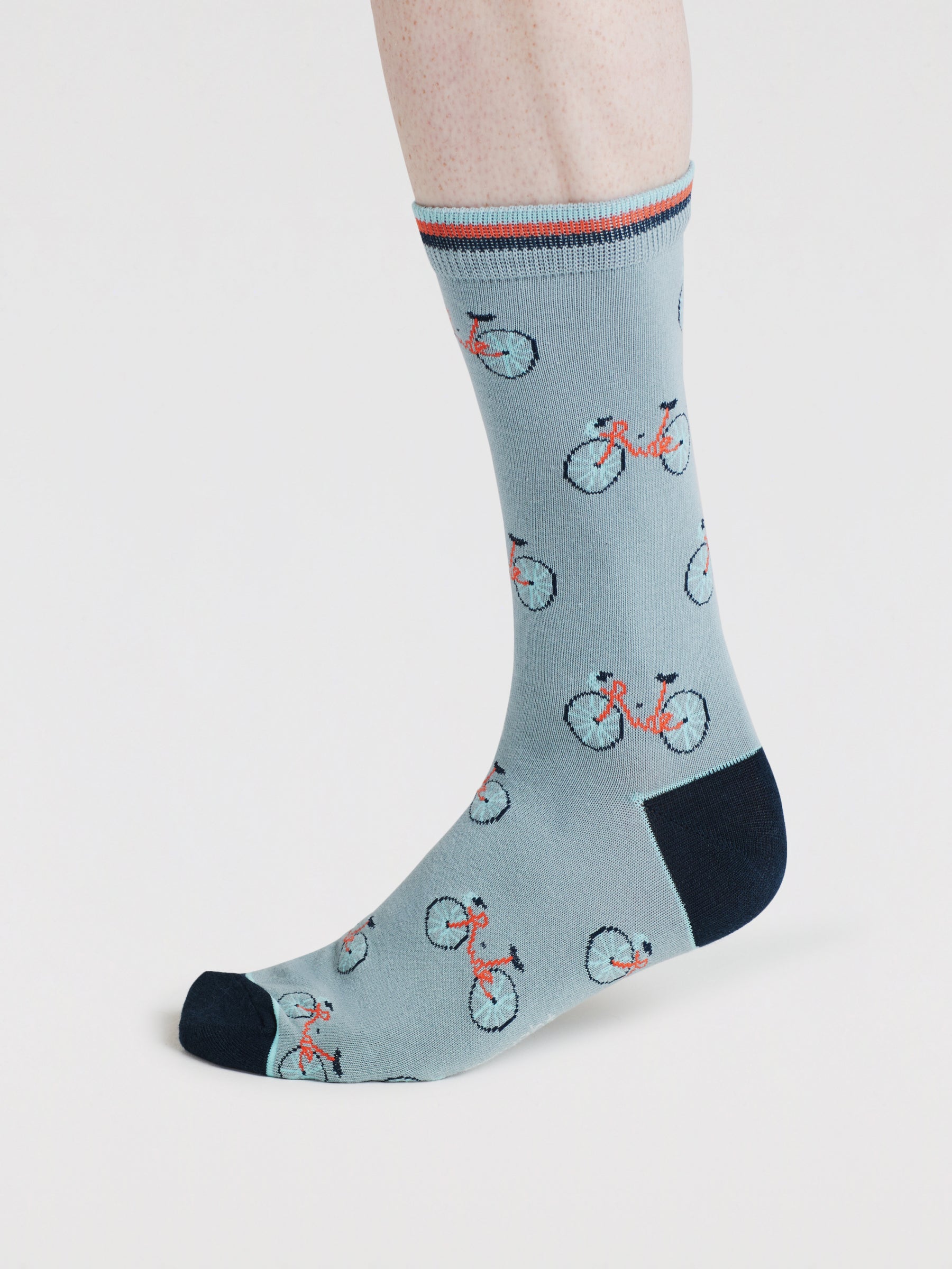 Sourire Multicolore Chaussettes homme Chaussettes vélo en bambou pochette