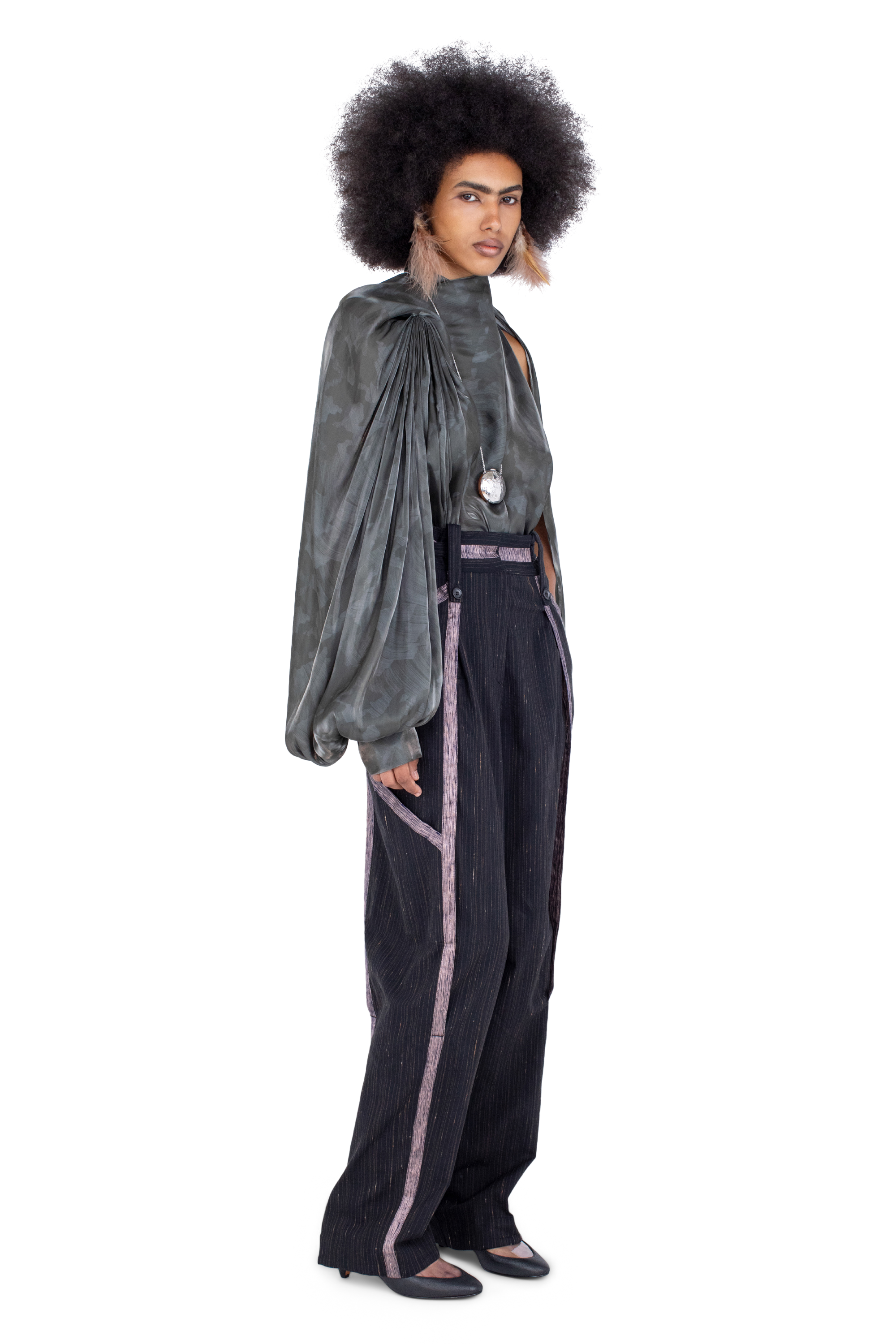 Kiko Kostadinov Bottoms AUDAX Trousers pantalon Charcoal Rose