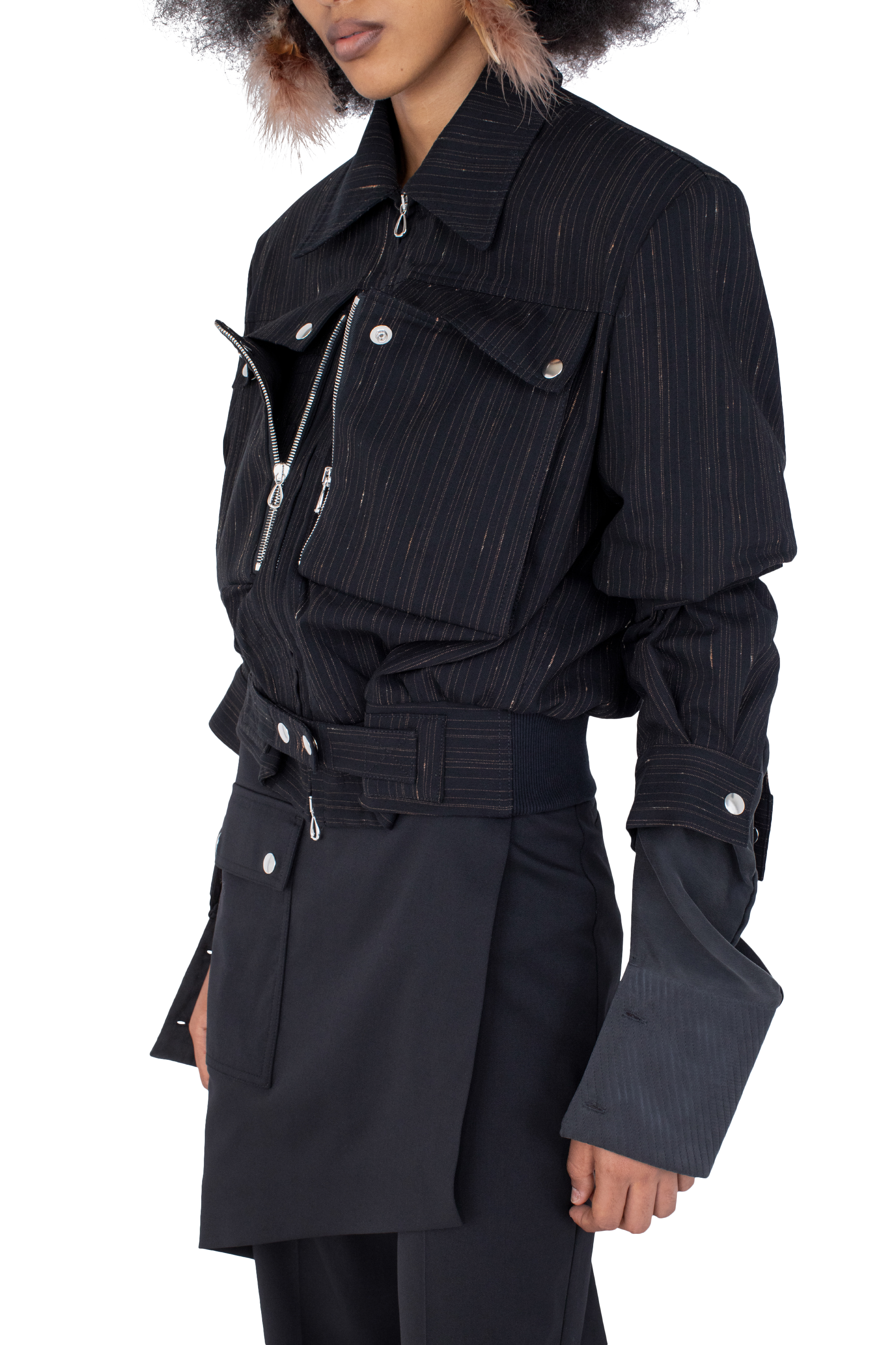 Kiko Kostadinov Outerwear PEREGRINE Jacket veste Charcoal / Rose en coton