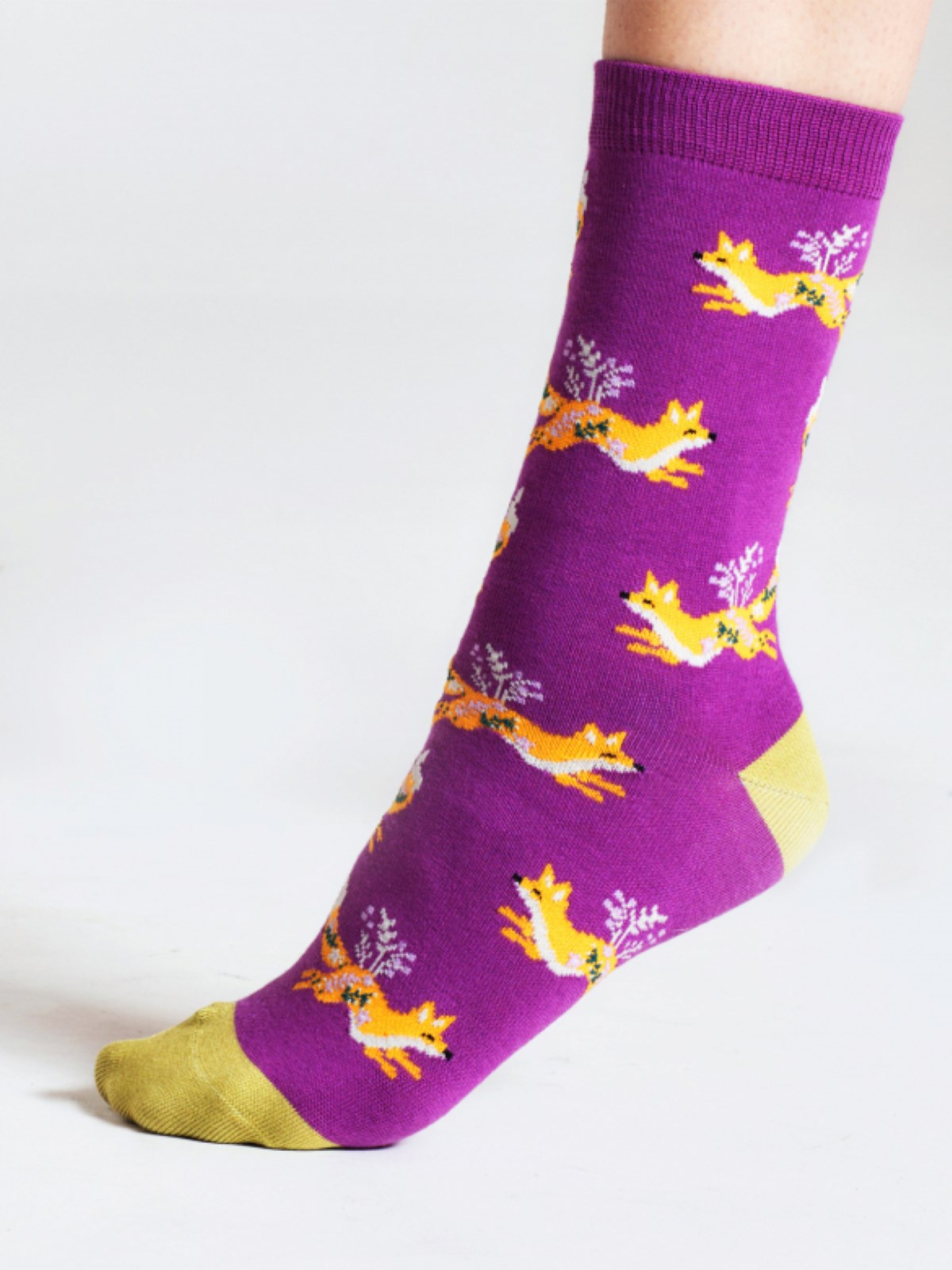 Thought Chaussettes femme coffret 4 paires renards hérissons en bambou