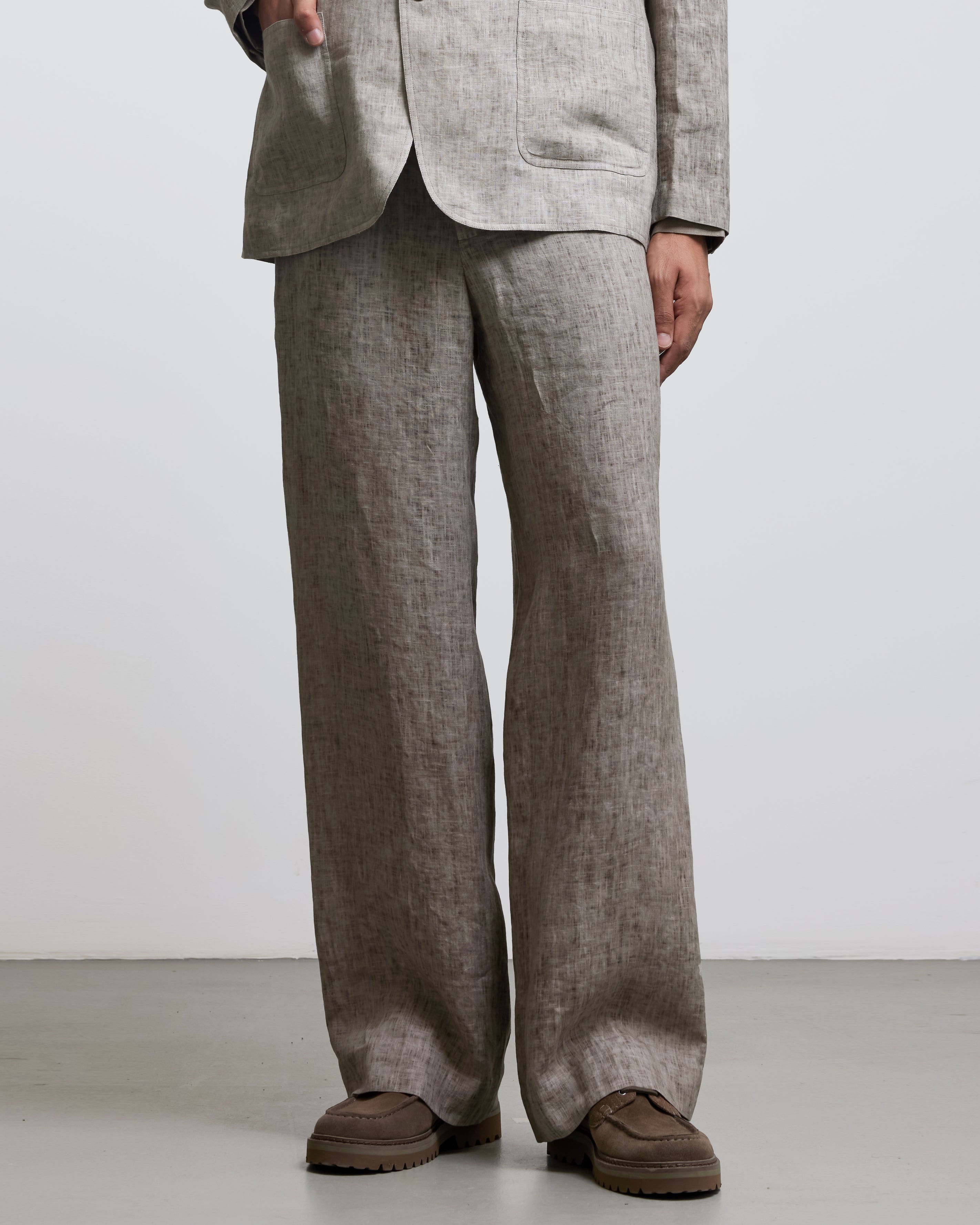 COUNTRYMADE Trousers STONE FADED GRAY TROUSERS pantalon en lin gris délavé