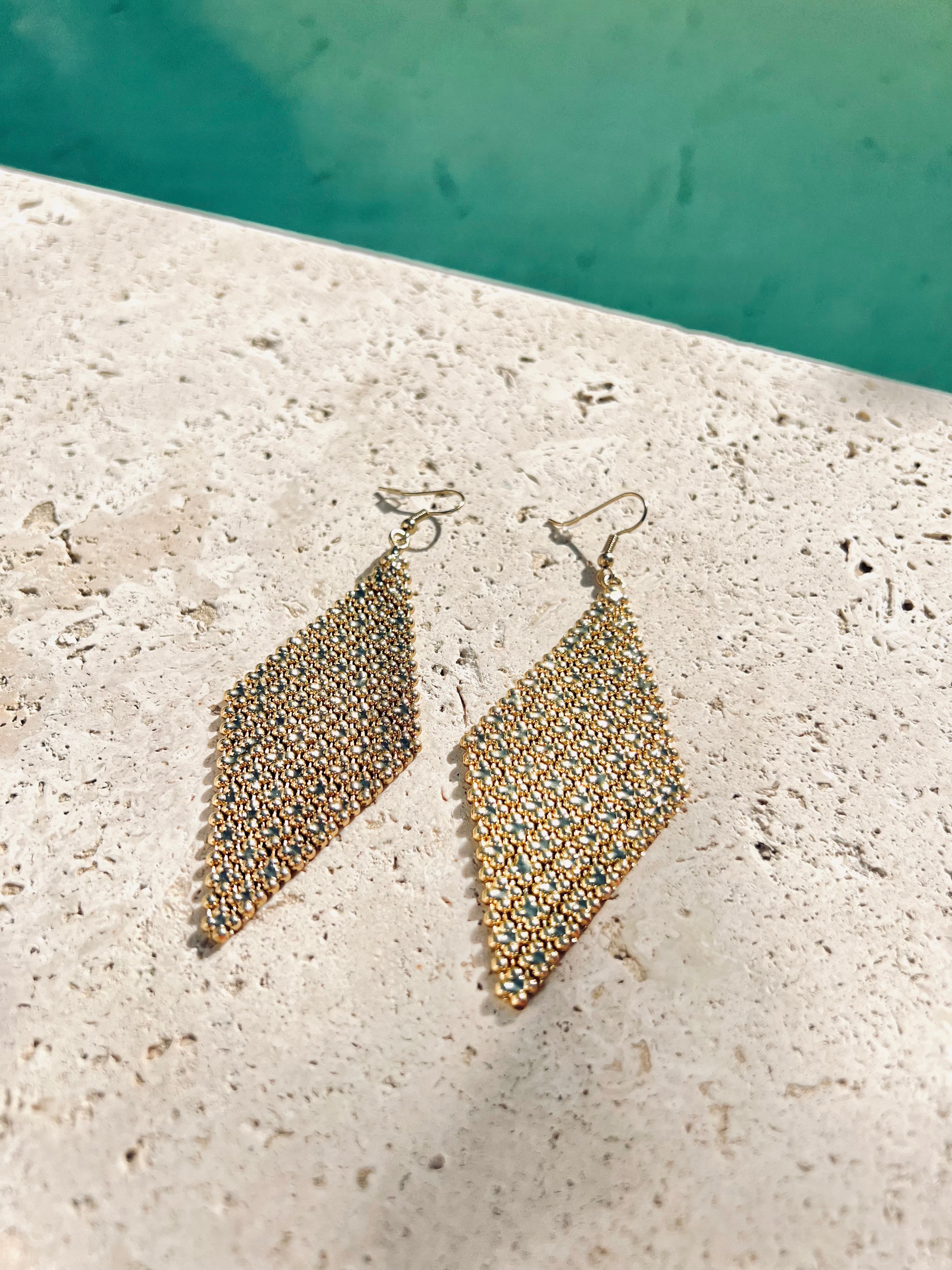 PANTRUCHE Boucles d'oreilles MARILYN losange doré