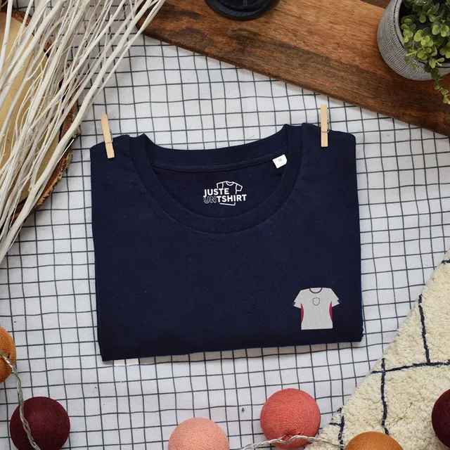 Juste Un T-shirt T-shirts Brodés Angleterre t-shirt brodé blanc