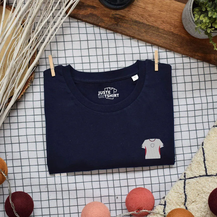 Juste Un T-shirt T-shirts Brodés Angleterre t-shirt brodé blanc