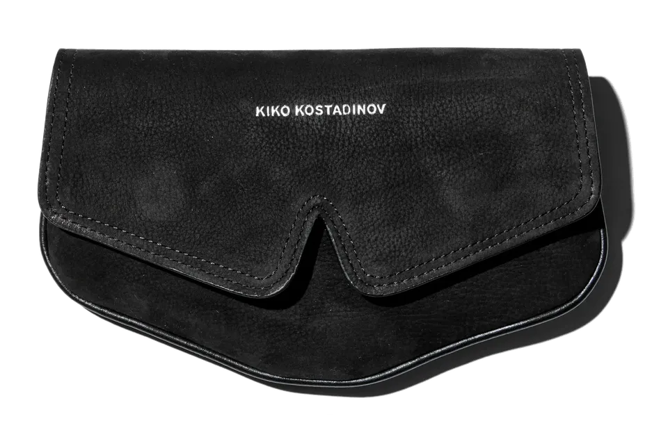Kiko Kostadinov Bags MEZULARI Wallet portefeuille Distressed Black en nubuck