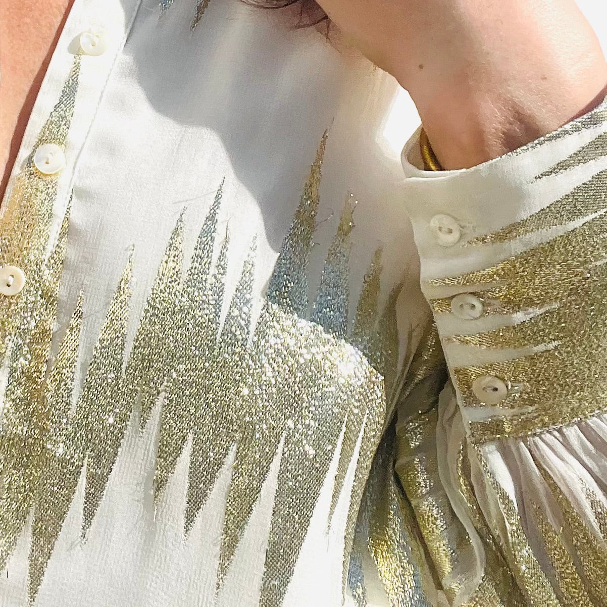 PANTRUCHE Chemises Blouse COLETTE Wahou blanche en lurex