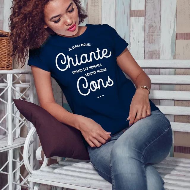 Juste Un T-shirt T-shirts Imprimés Je serai moins chiante t-shirt femme imprimé