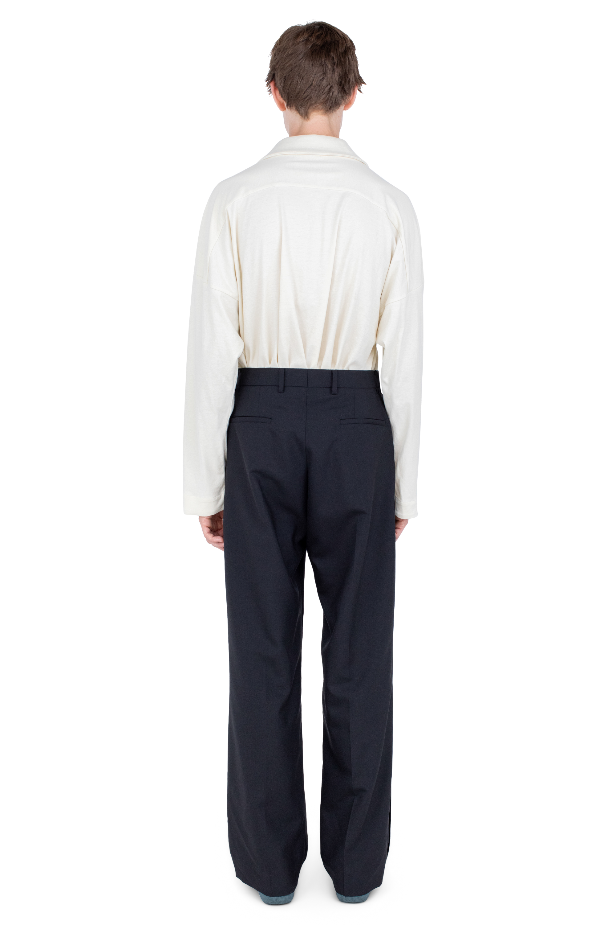 Kiko Kostadinov Bottoms VAALS Tailored Trousers Space Black 44 laine mohair