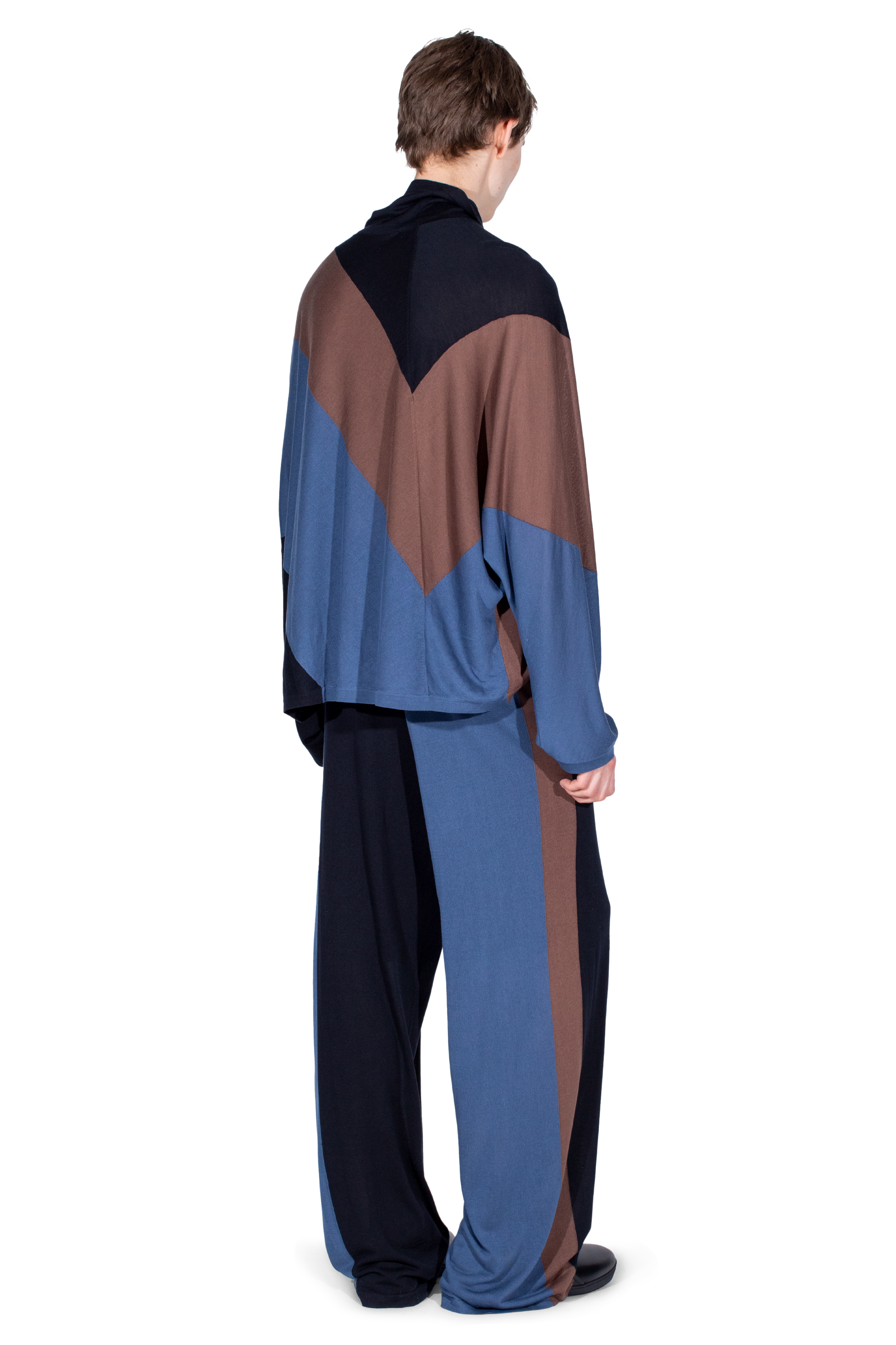 Kiko Kostadinov Knitwear SIGO Knit Pullover pull marron col roulé