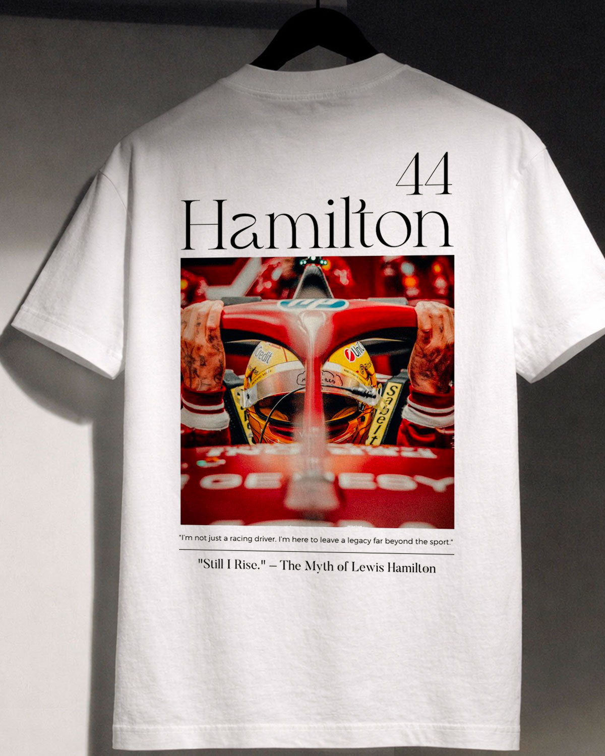 Juste Un T-shirt T-shirts Imprimés T-shirt Back Print Formule 1 Lewis blanc coton bio