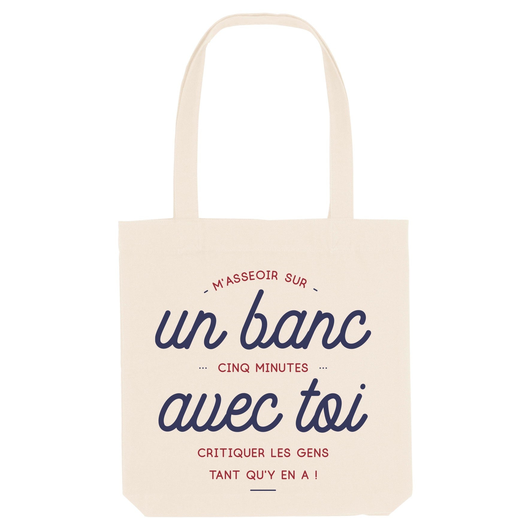 Juste Un T-shirt Tote Bags M'asseoir sur un banc tote bag