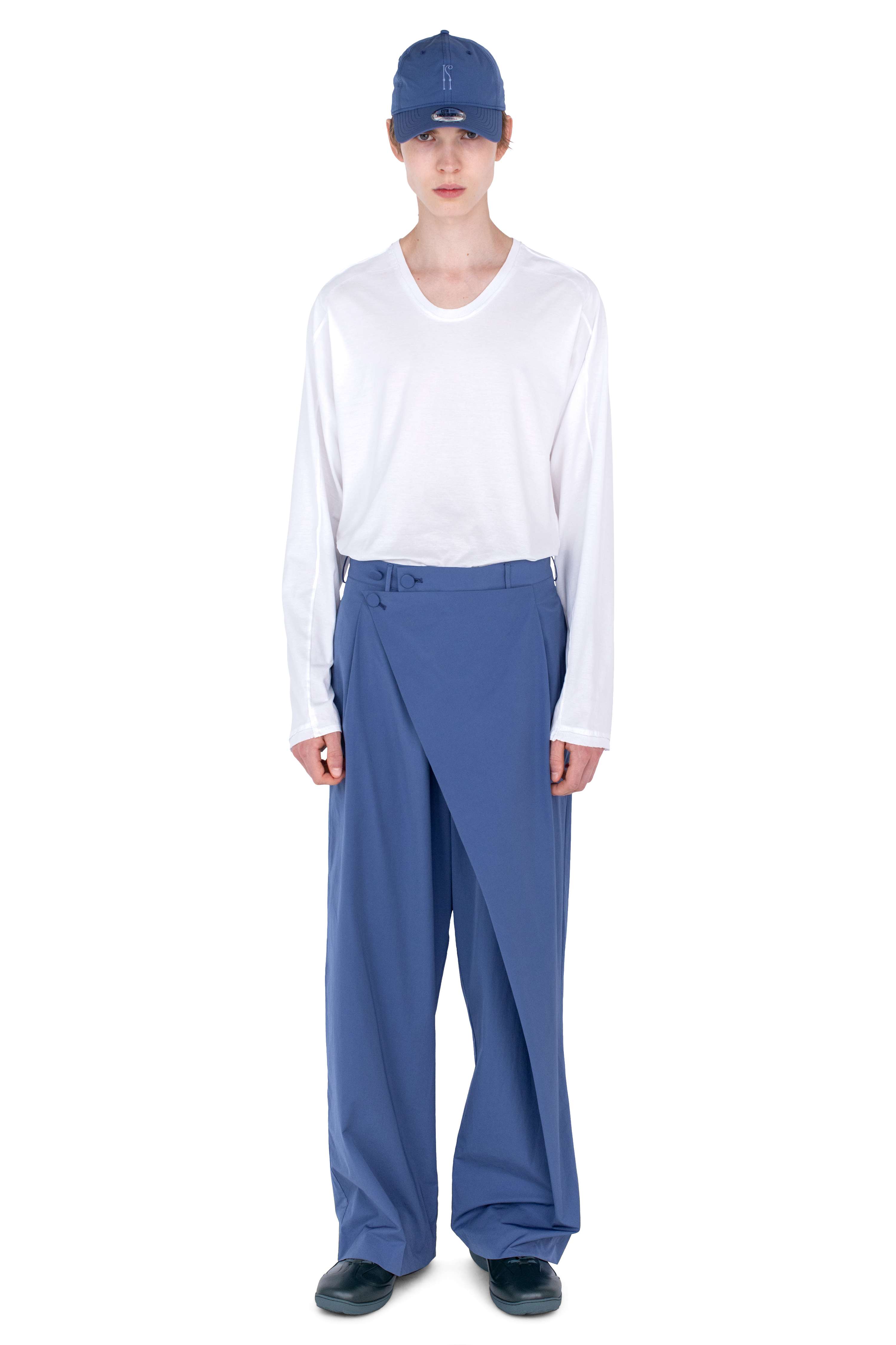 Kiko Kostadinov Bottoms KIPPEL Wrap Trousers pantalon bleu Abyss