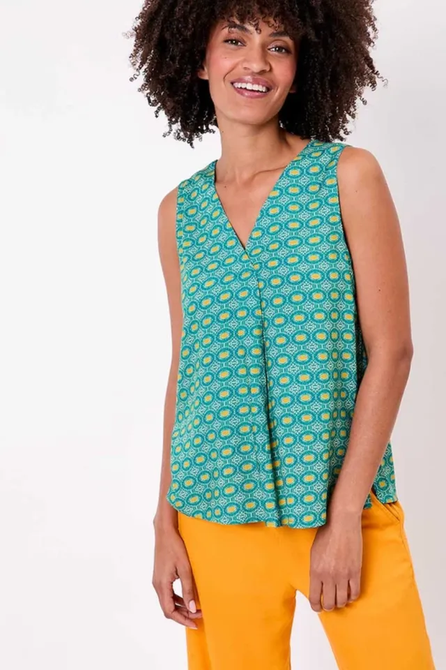 Sourire Multicolore Tops Cemari top vert 36–42 en Ecovero