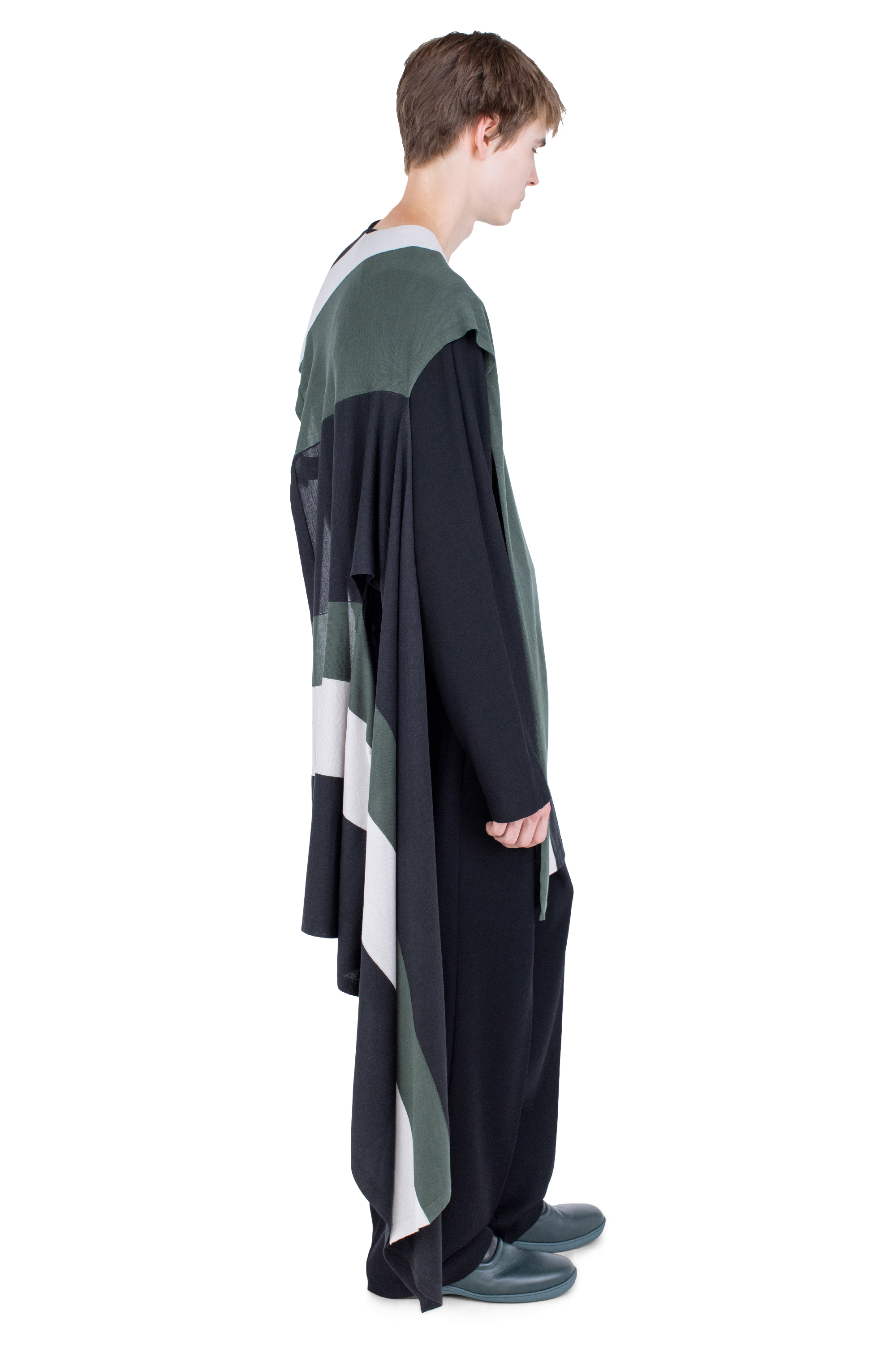 Kiko Kostadinov Accessories SIGO Wide Knit Scarf écharpe Black en Tencel et soie