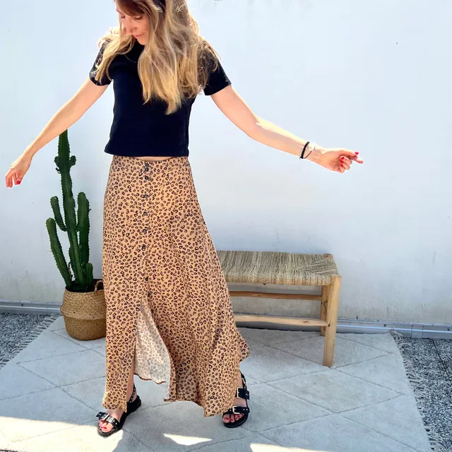 PANTRUCHE Jupes Jupe JAVANAISE jupe longue léopard viscose