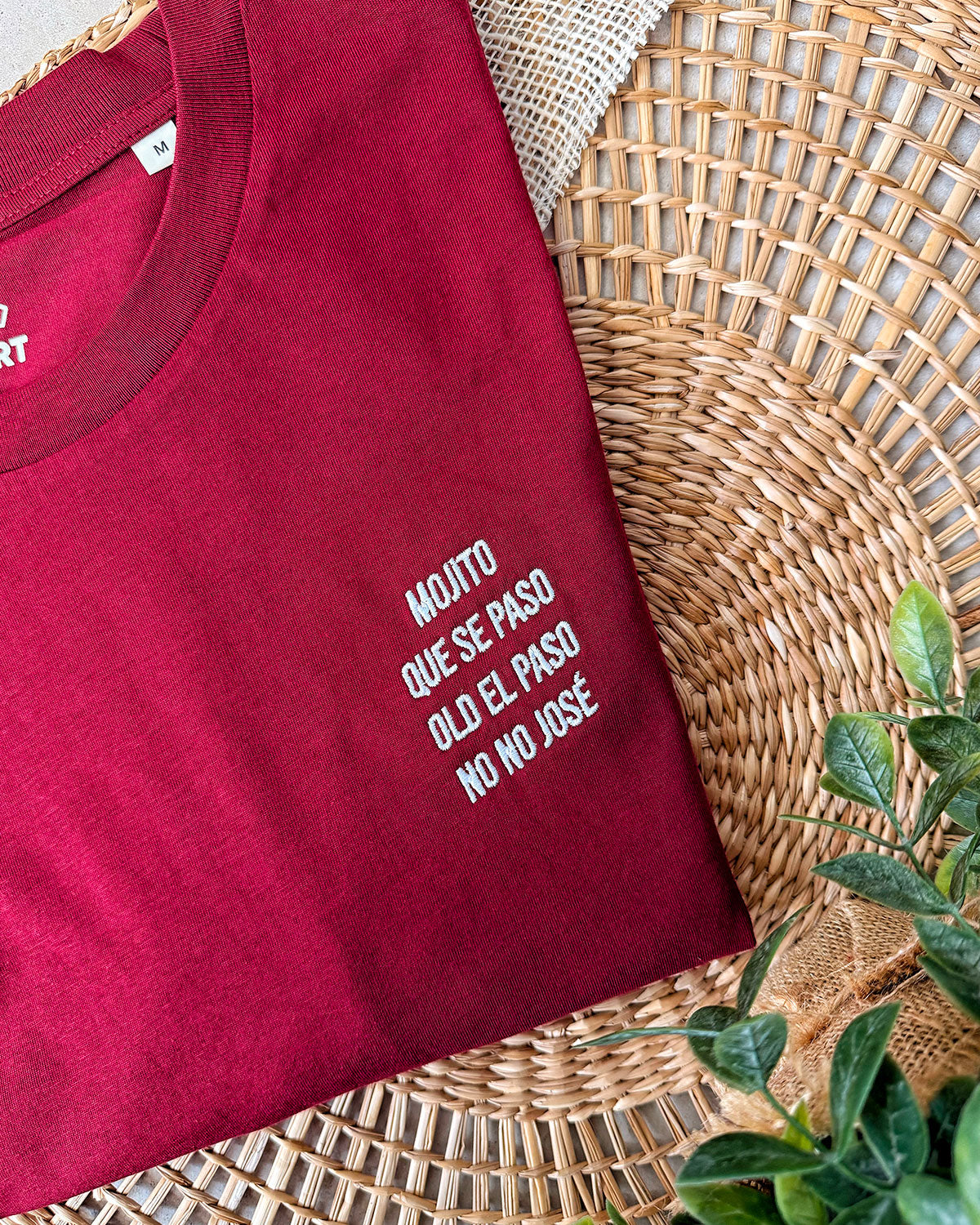 Juste Un T-shirt T-shirts Brodés T-shirt brodé No No José blanc coton biologique