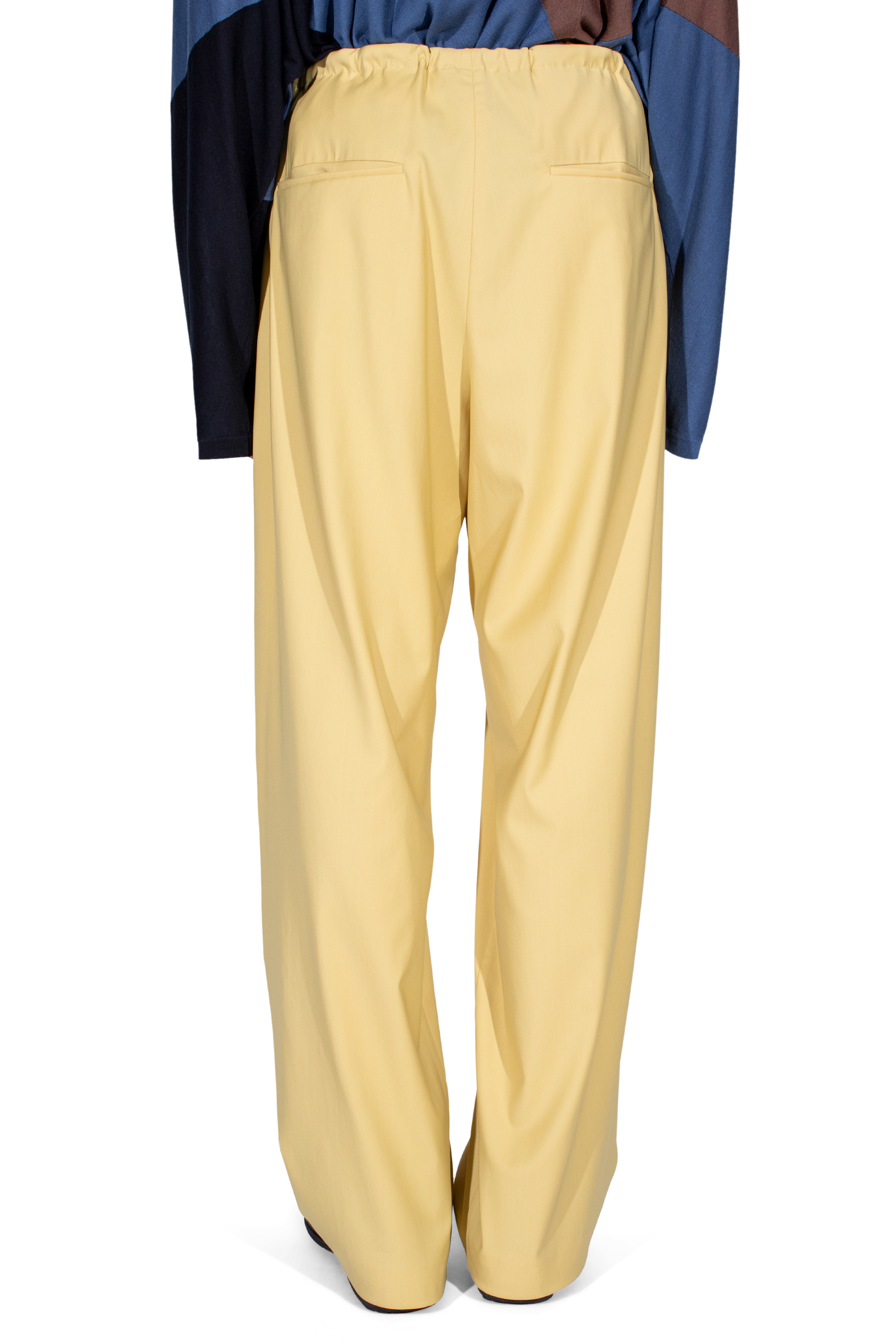 Kiko Kostadinov Bottoms LAAN Gathered Trousers pantalon Mimosa en laine
