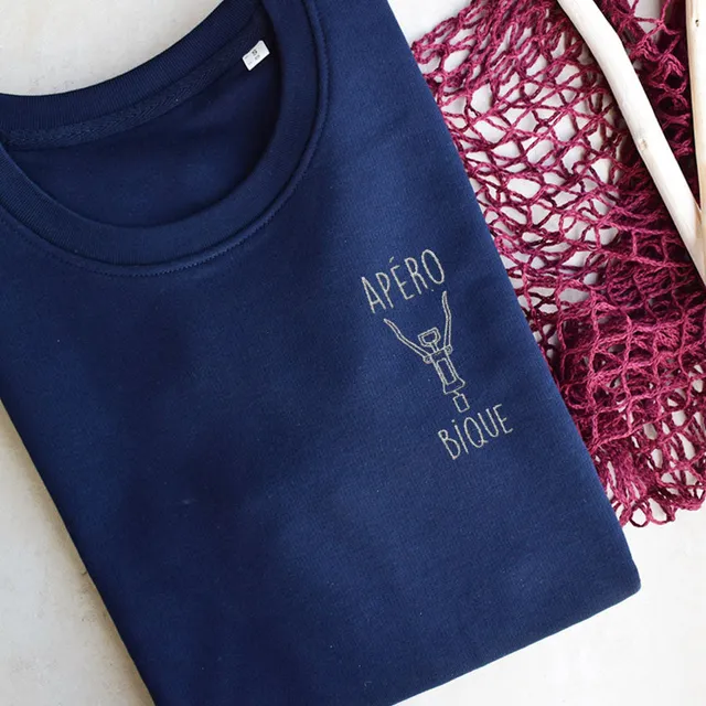 Juste Un T-shirt Sweats Brodés Apéro bique sweat brodé