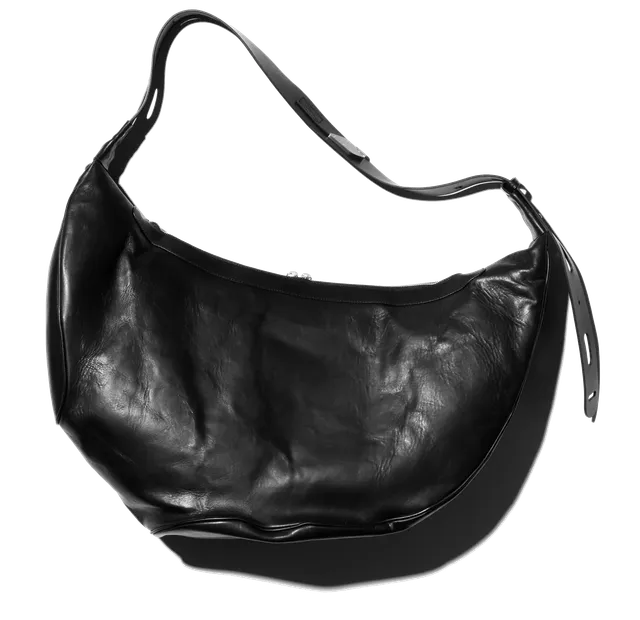 Kiko Kostadinov Bags MORAVIA Bag sac cabas Obsidian Black cuir grainé
