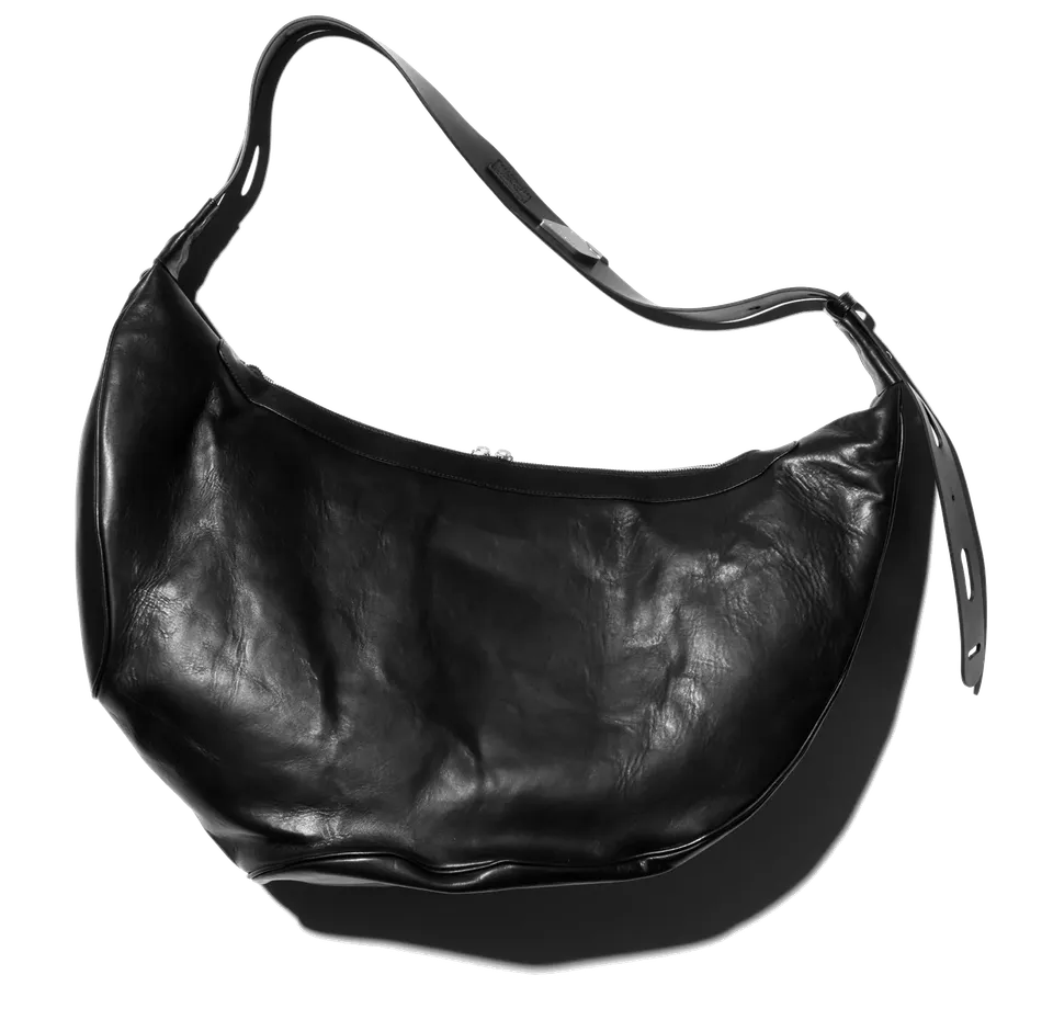 Kiko Kostadinov Bags MORAVIA Bag sac cabas Obsidian Black cuir grainé