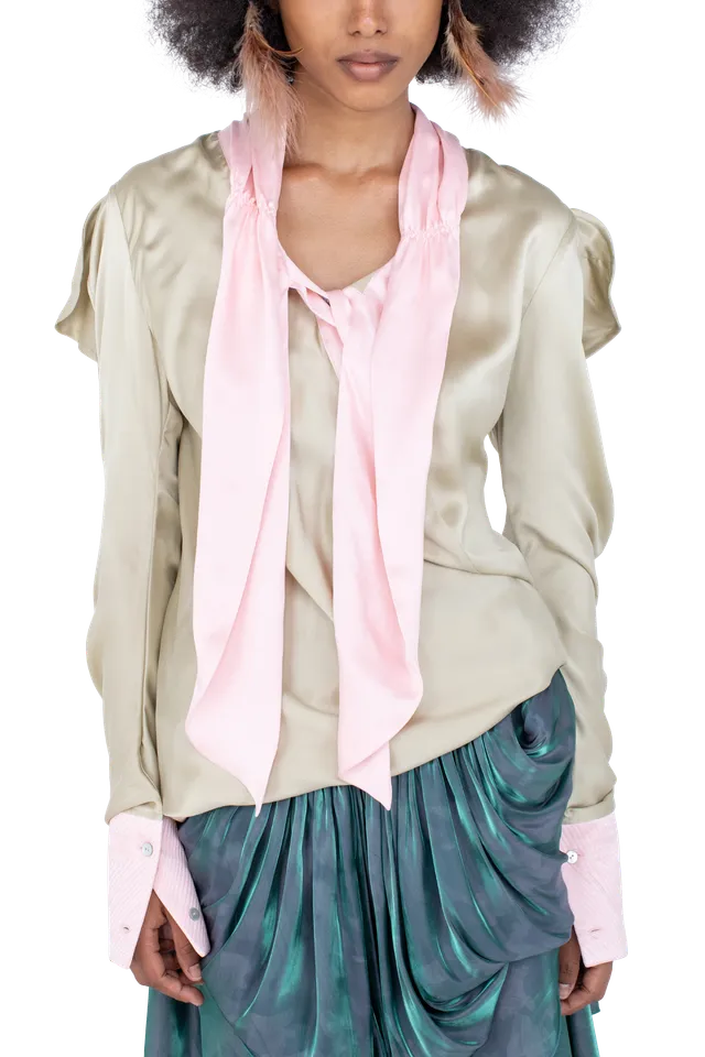 Kiko Kostadinov Tops EVELYN Blouse blouse Pebble en soie