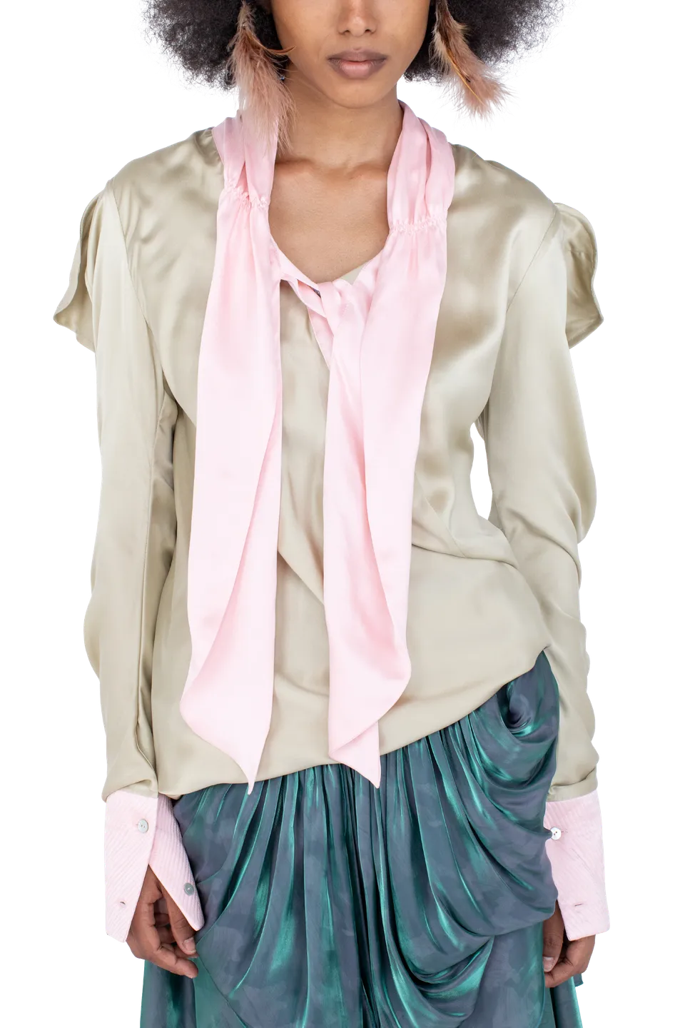 Kiko Kostadinov Tops EVELYN Blouse blouse Pebble en soie