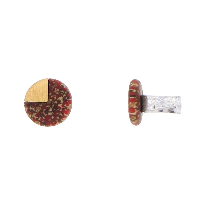 Sourire Multicolore Bagues Bague réglable alu bois bleu grenat