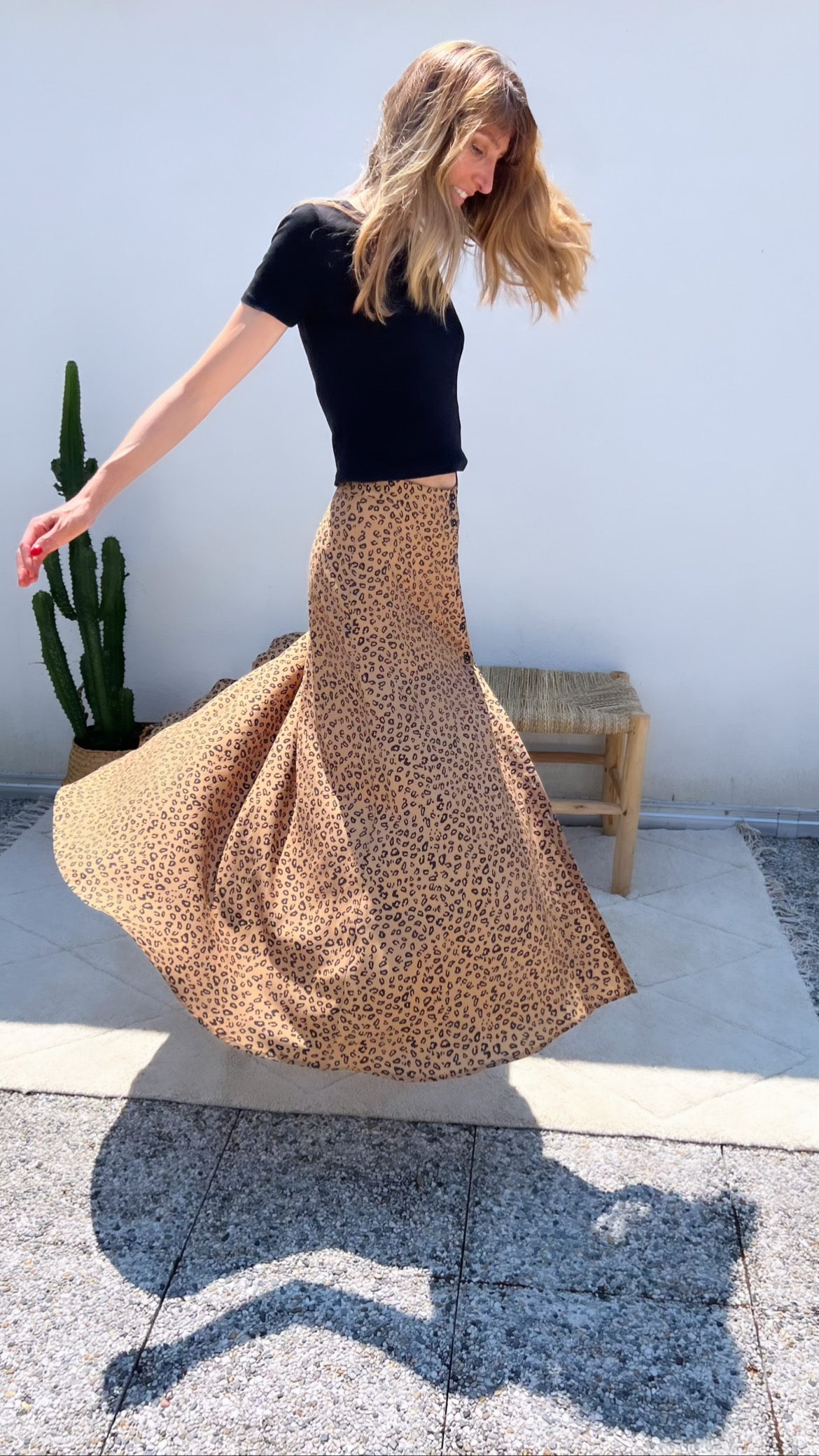 PANTRUCHE Jupes Jupe JAVANAISE jupe longue léopard viscose