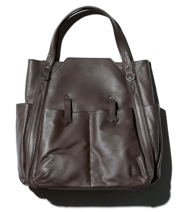 Kiko Kostadinov Bags INEX Tote Bag sac cabas Chocolate cuir nappa