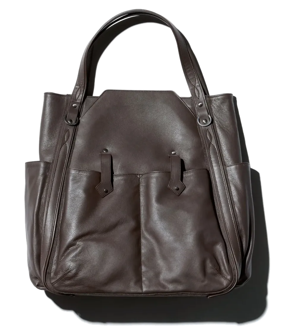 Kiko Kostadinov Bags INEX Tote Bag sac cabas Chocolate cuir nappa