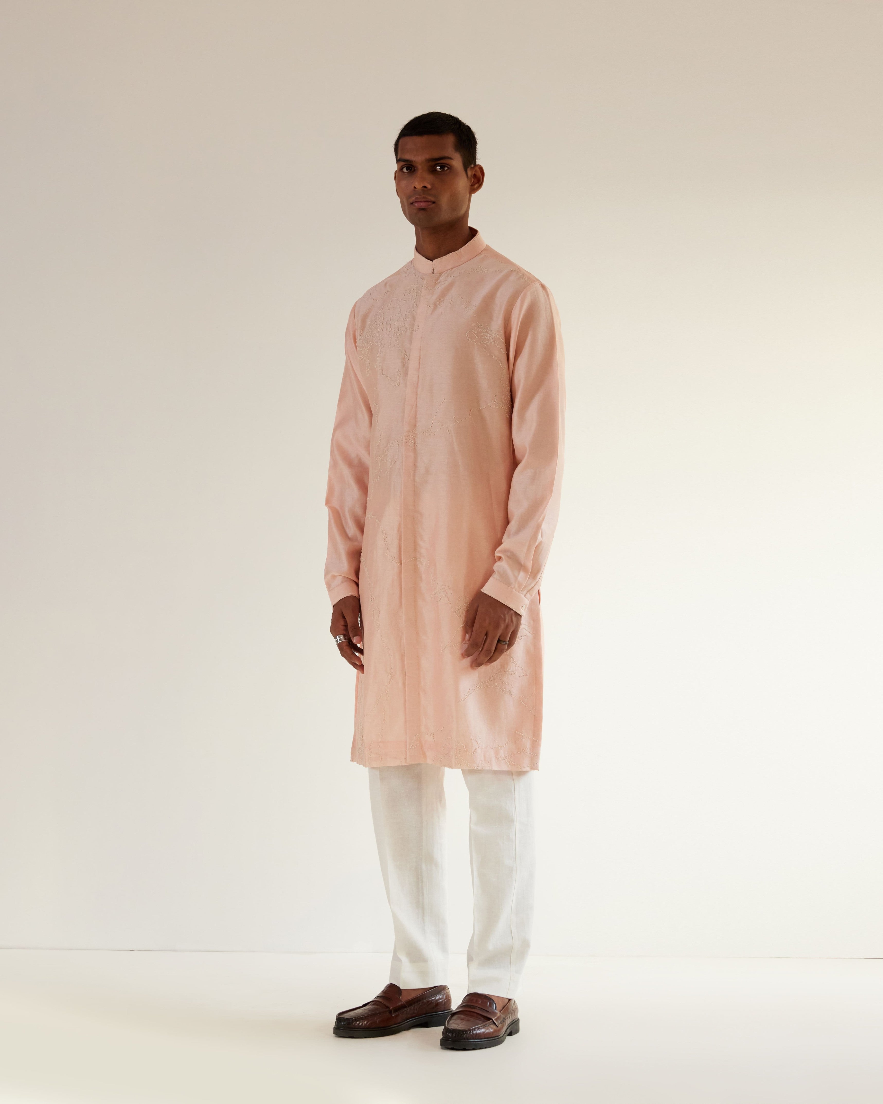 COUNTRYMADE Kurtas Black Hole Embroidery Kurta Set ensemble kurta rose