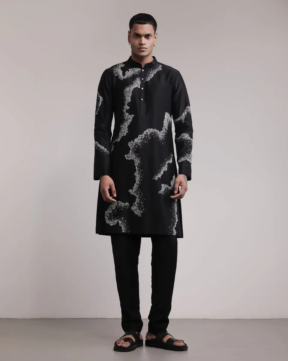 COUNTRYMADE Kurtas Weathered Canvas Kurta Set ensemble kurta chanderi brodé