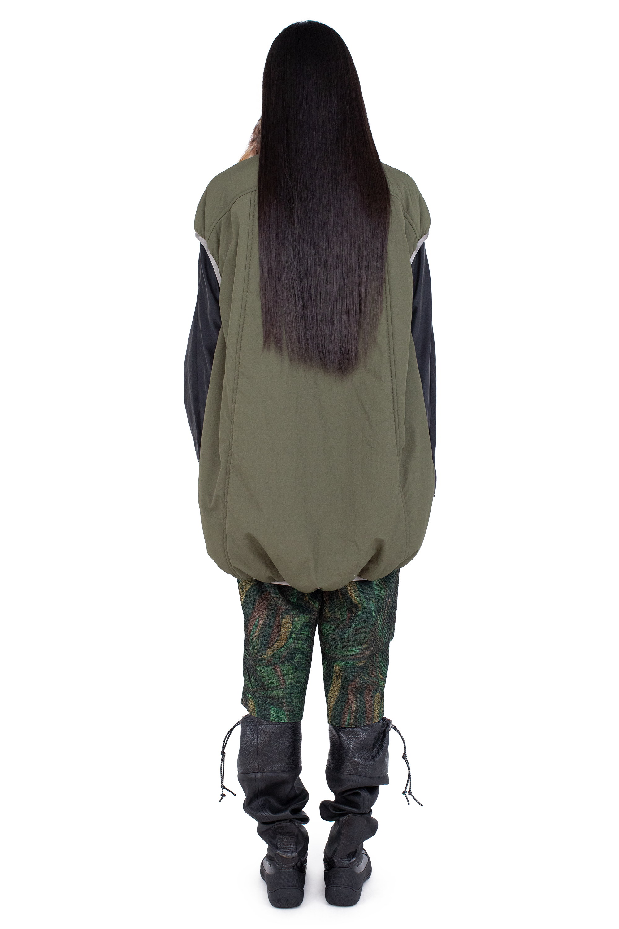 Kiko Kostadinov Knitwear AUK Pullover Gilet gilet Hunter Green réversible