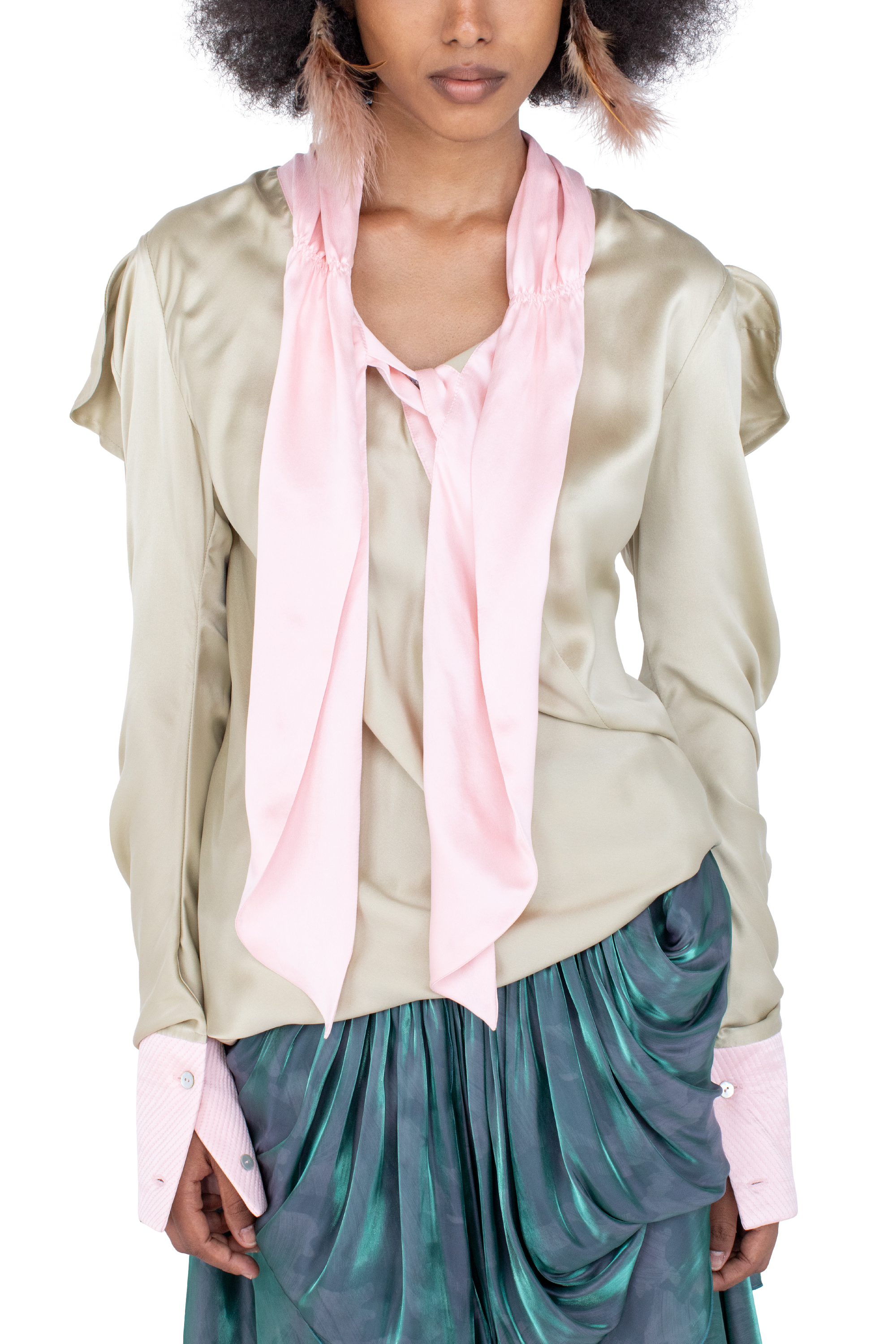 Kiko Kostadinov Tops EVELYN Blouse blouse Pebble en soie
