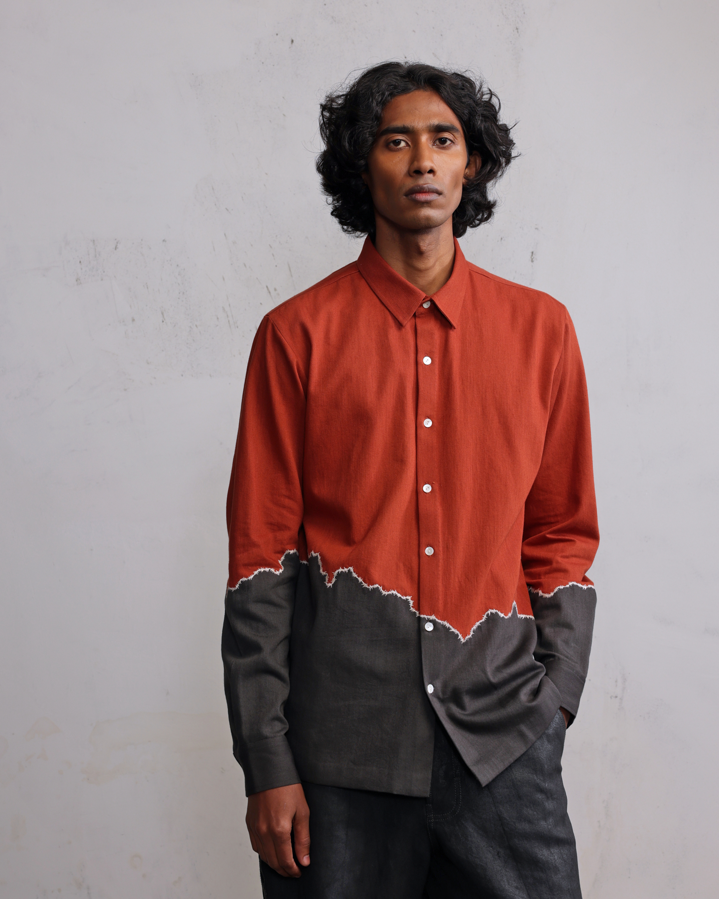 COUNTRYMADE Shirts Fractured line Patch Shirt chemise patch brodé