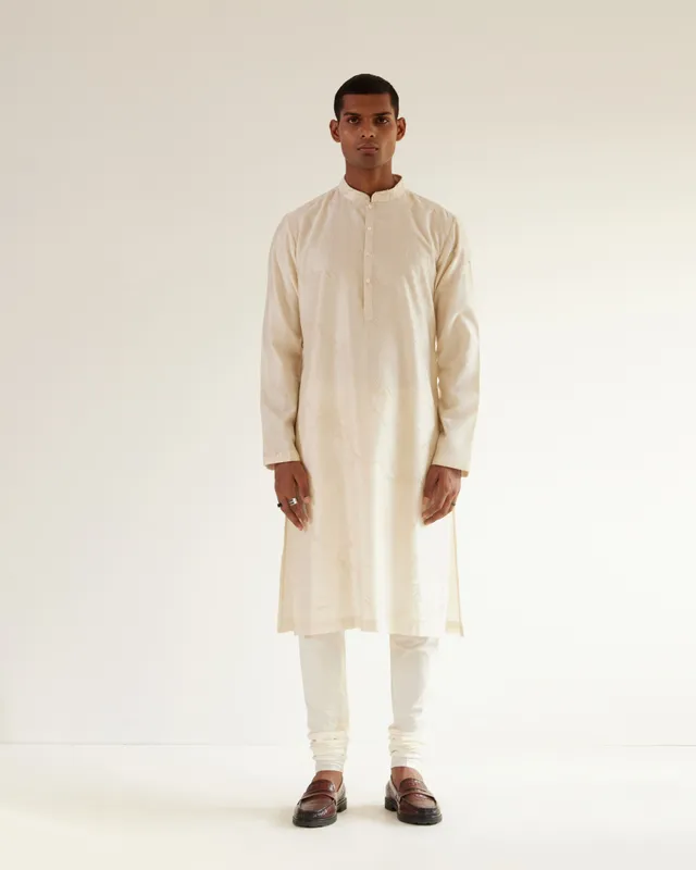 COUNTRYMADE Kurtas Black Hole Self Kurta Set ensemble kurta ivoire 2 pièces